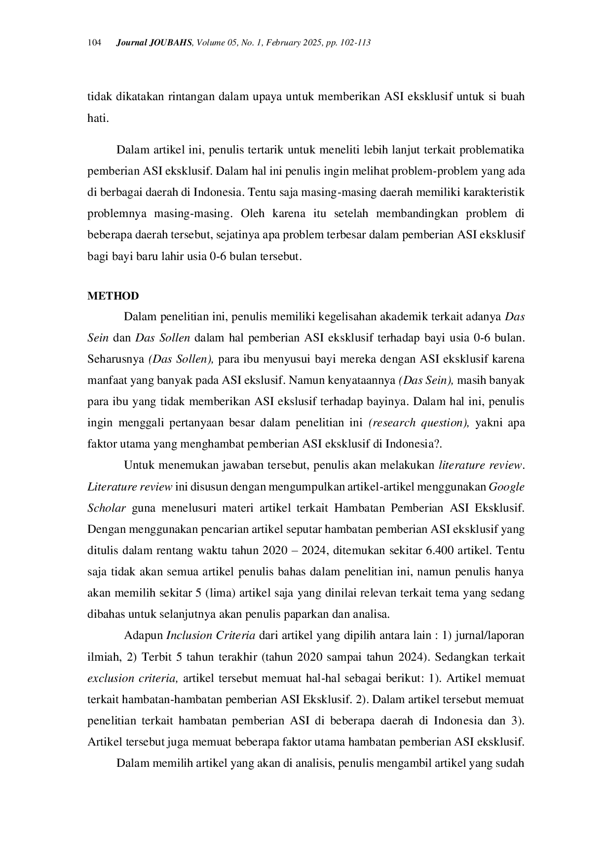 JURIS Hambatan Hambatan Dalam Pemberian Asi Eksklusif