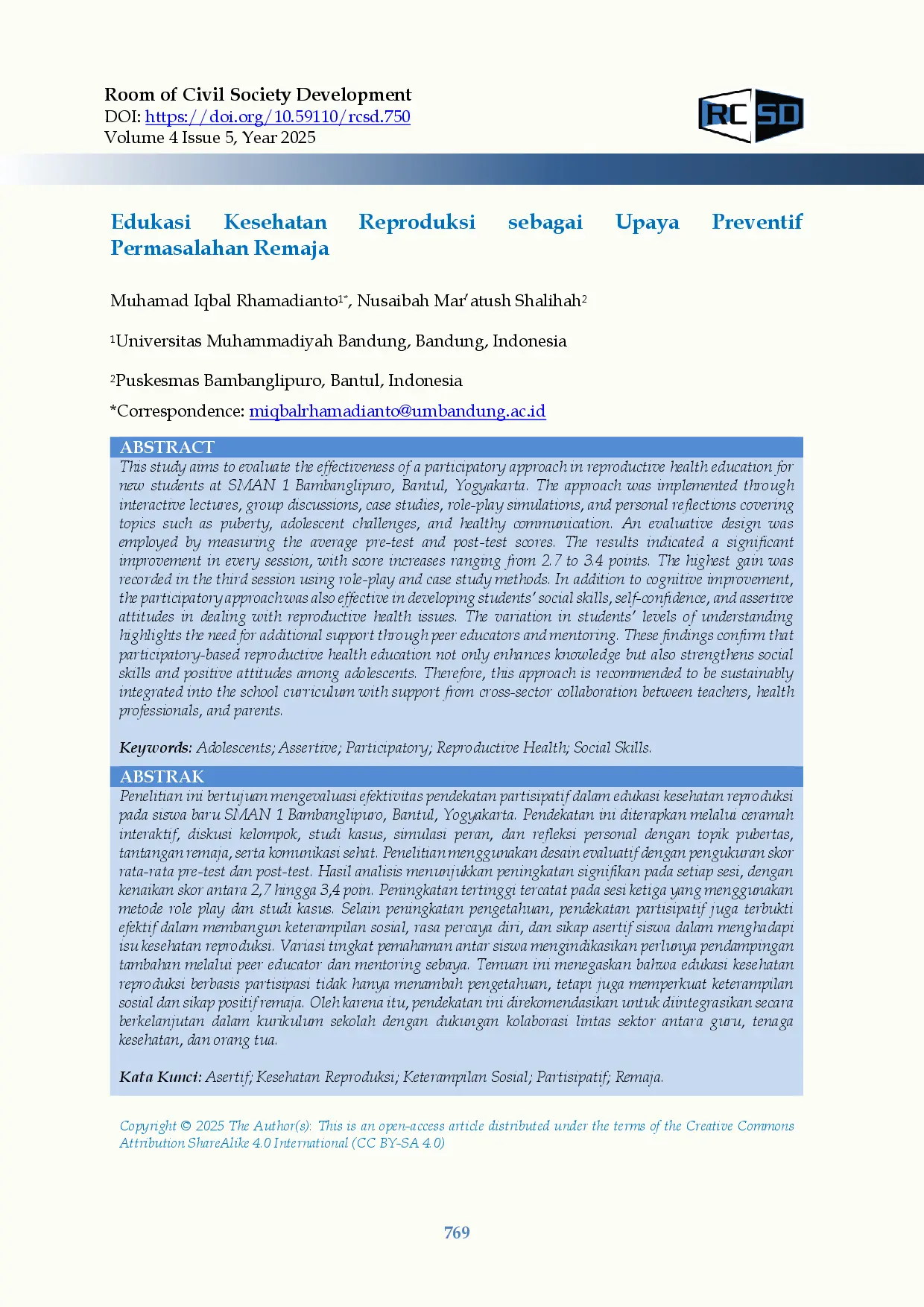 juris Edukasi Kesehatan Reproduksi Permasalahan Remaja Sebagai Upaya Preventif