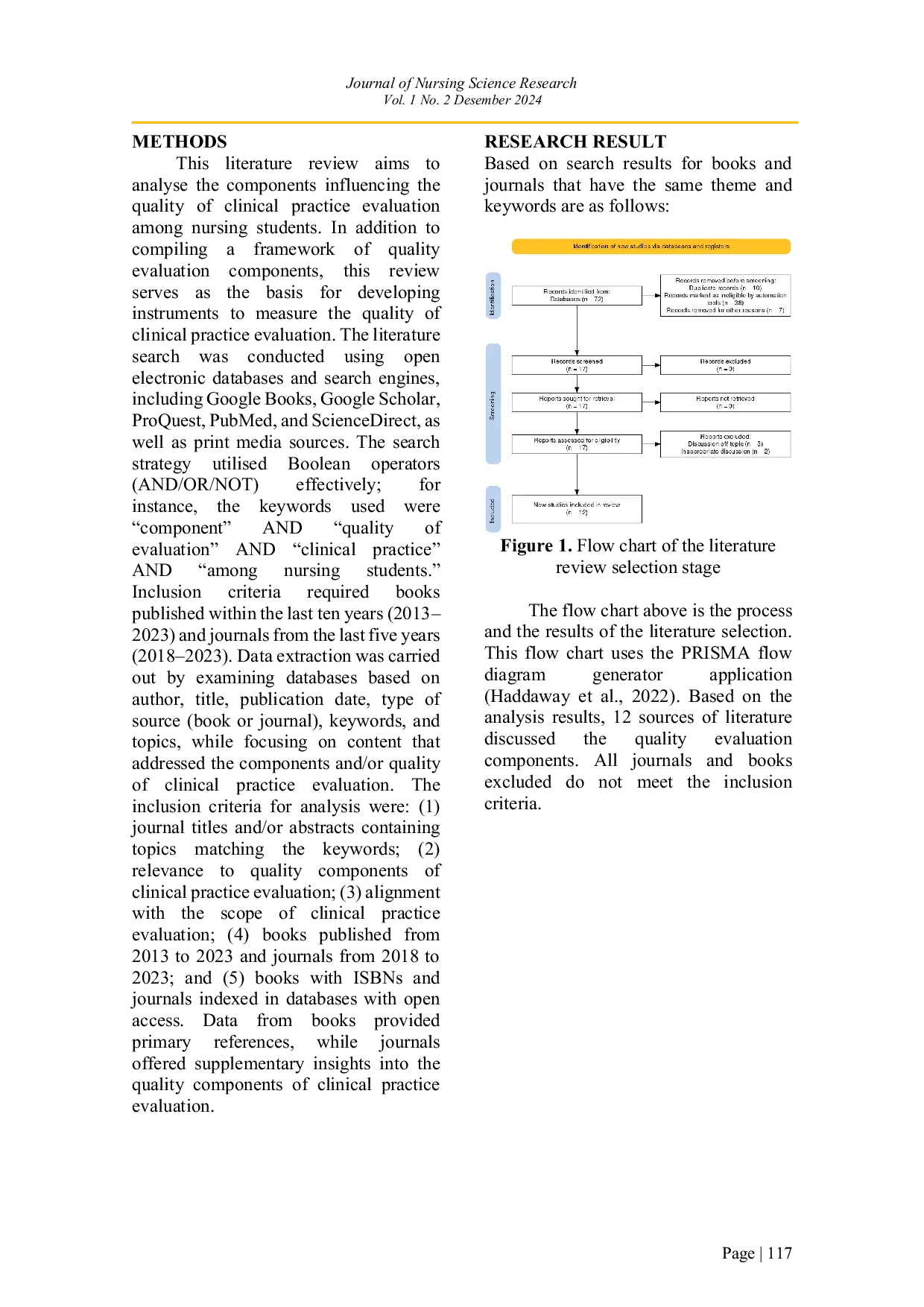 JURIS THE HIGH QUALITY OF CLINICAL PRACTICE EVALUATION FOR NURSING STUDENTS A LITERATURE REVIEW