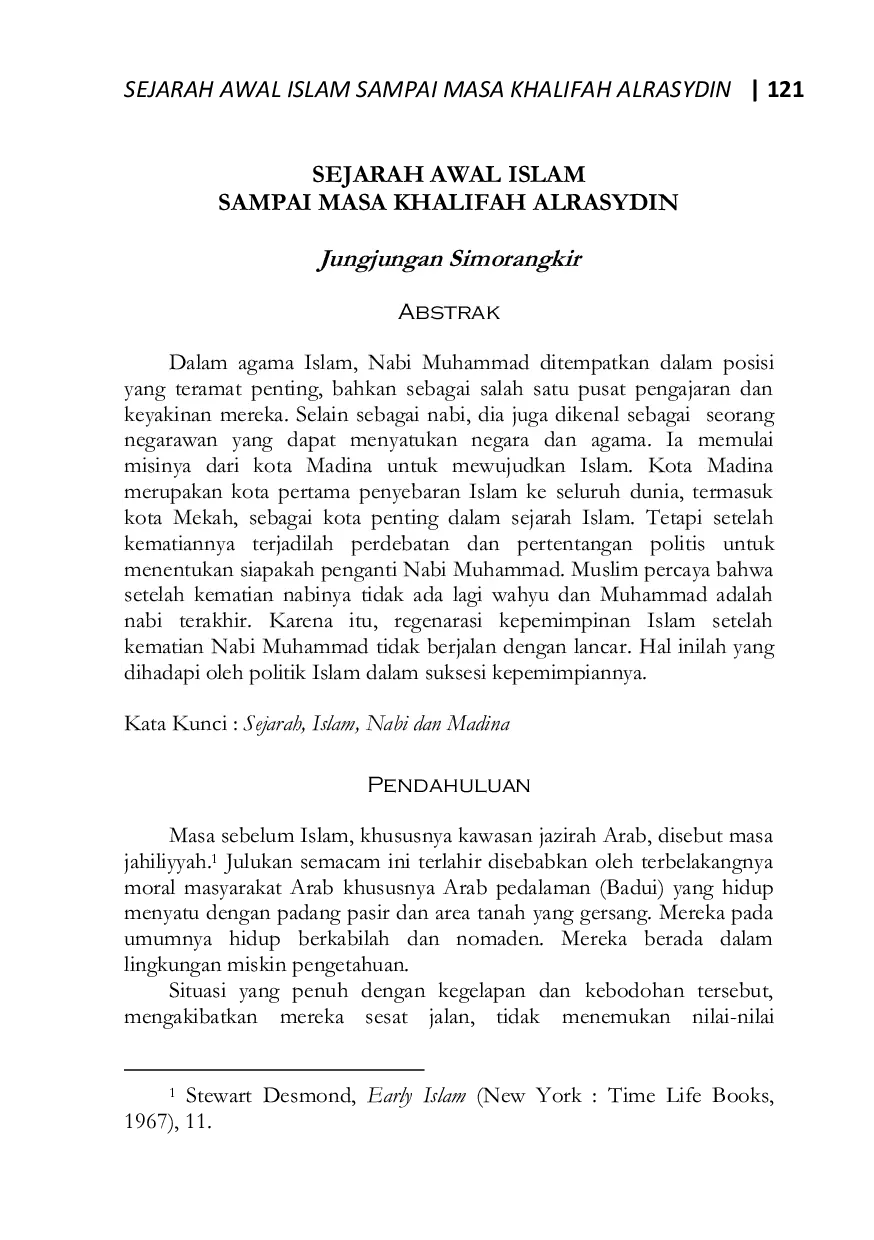 JURIS Sejarah Awal Islam Sampai Masa Khalifah Alrasydin