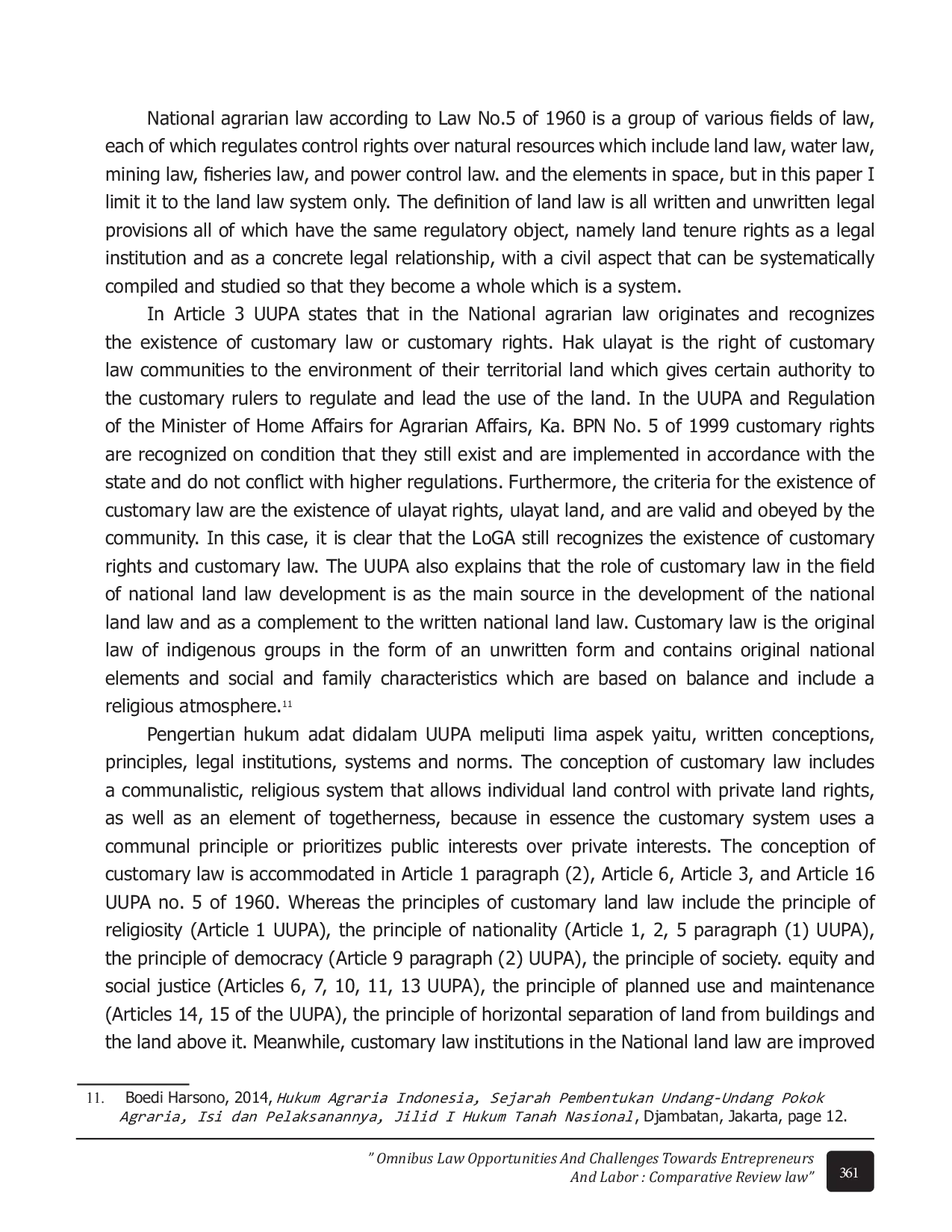 JURIS The Position Of Custom Law In The Principles Of Agraria