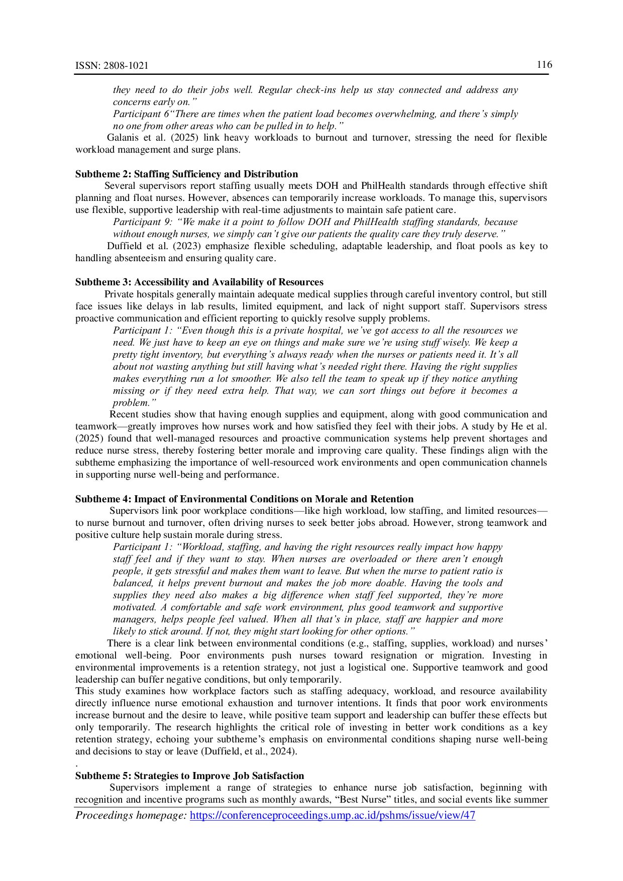 JURIS Leadership Perspectives on Nurse Retention A Phenomenological Study of Workforce Sustainability in Private Hospitals of Nueva Ecija