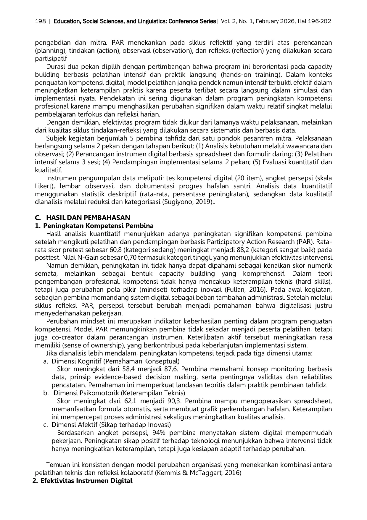 JURIS Penguatan Kompetensi Pembina Pondok dalam Monitoring Tahfidz Qur an Menggunakan Instrumen Digital