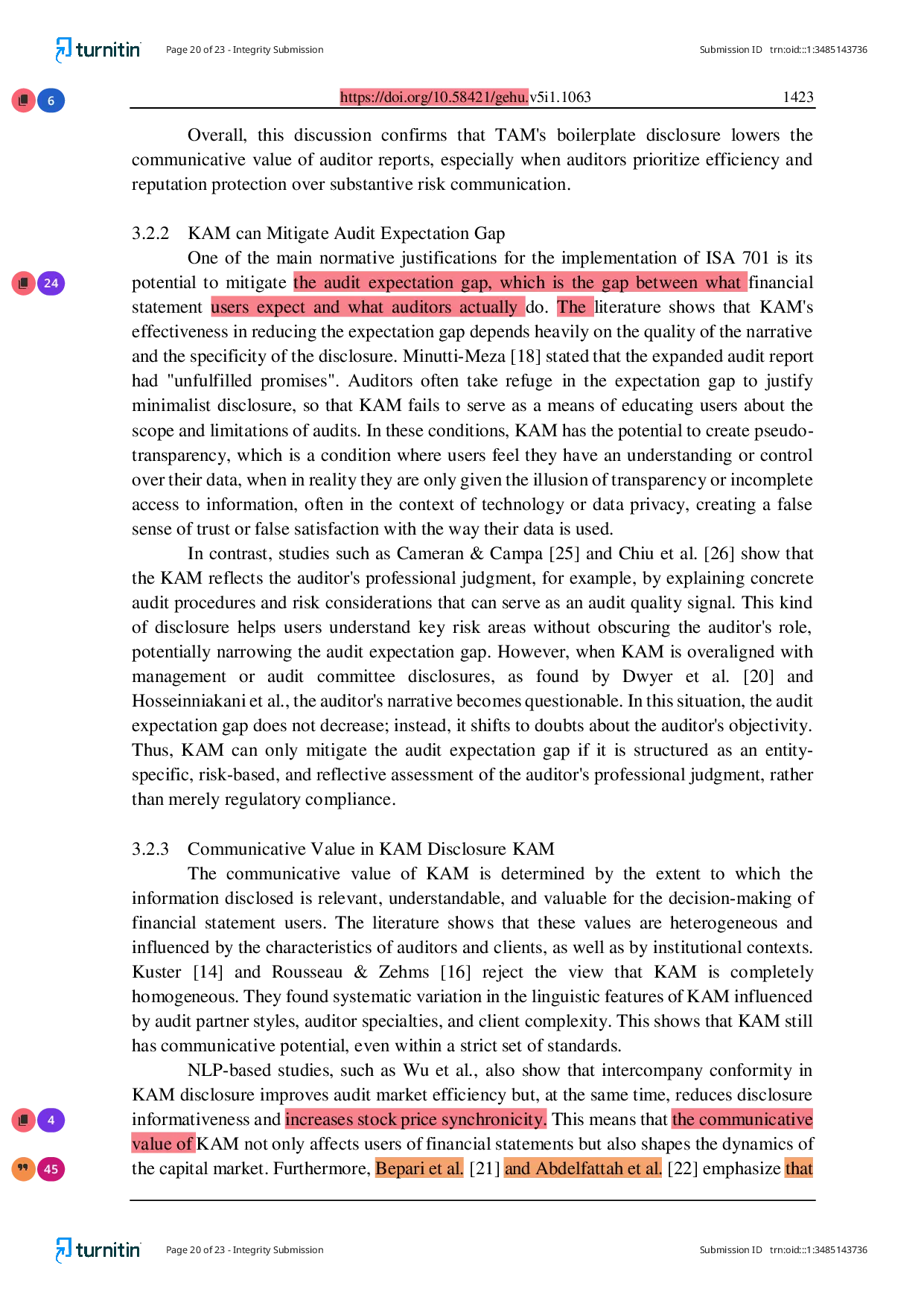 JURIS From Informative to Generic A Systematic Literature Review of Boilerplate KAM Key Audit Matters