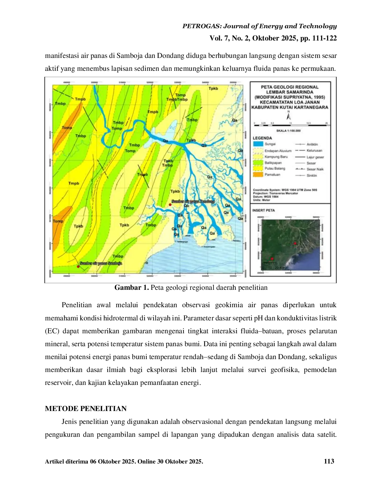 JURIS Kajian Pendahuluan Potensi Panas Bumi Temperatur Rendah Sedang Di Cekungan Kutai Studi Kasus Daerah Samboja Dan Dondang