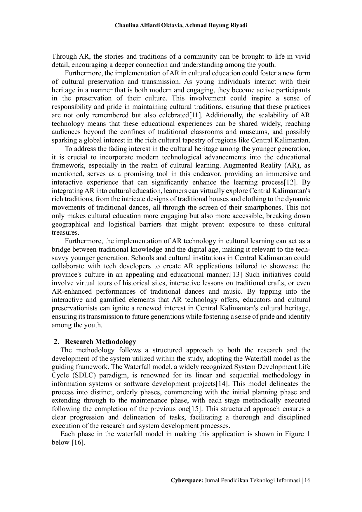 JURIS Introduction to Kalimantan Culture Using Augmented Reality Technology