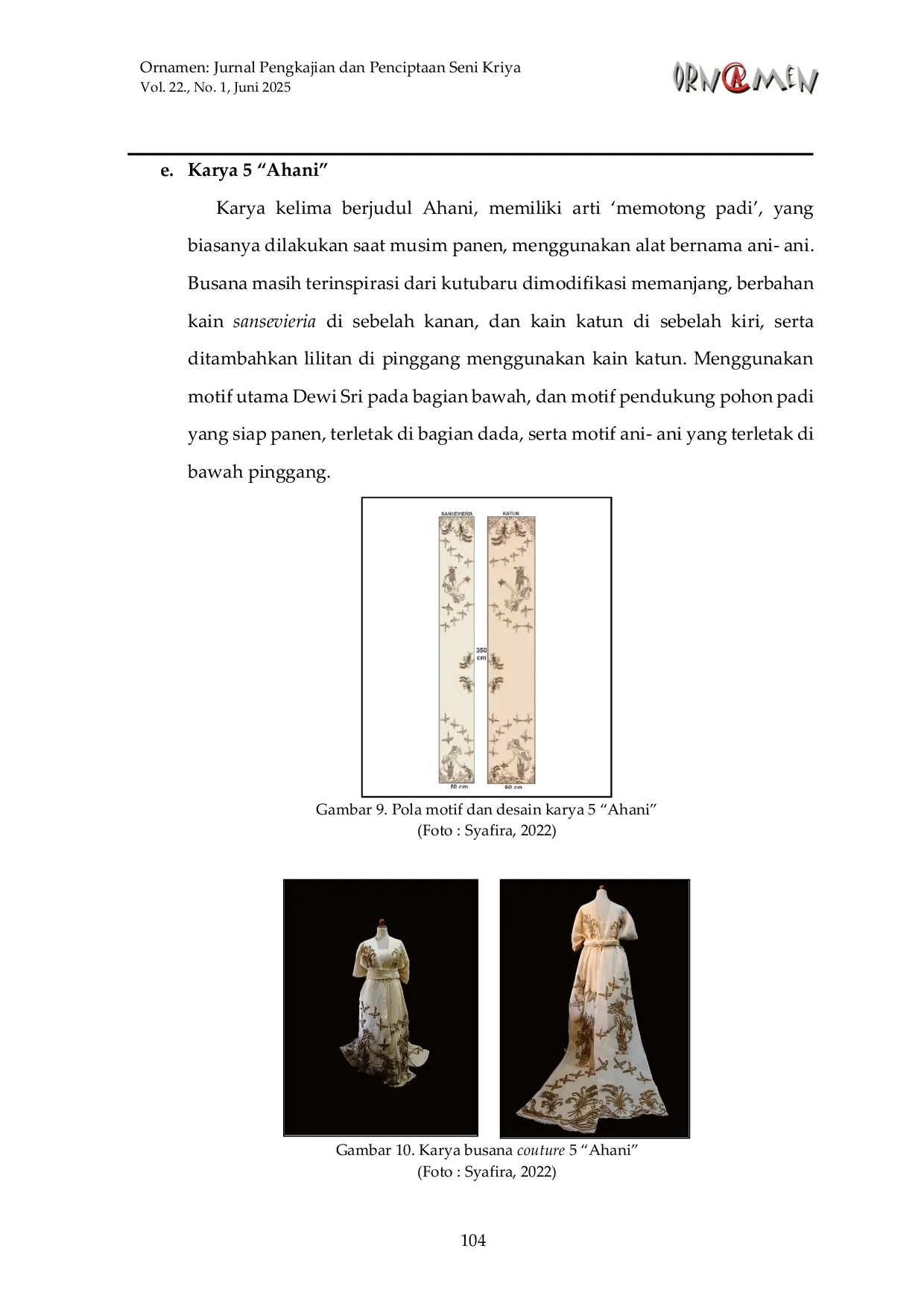 JURIS Sativa Reinterpretasi Dewi Sri Pada Busana Couture dengan Bahan Alam