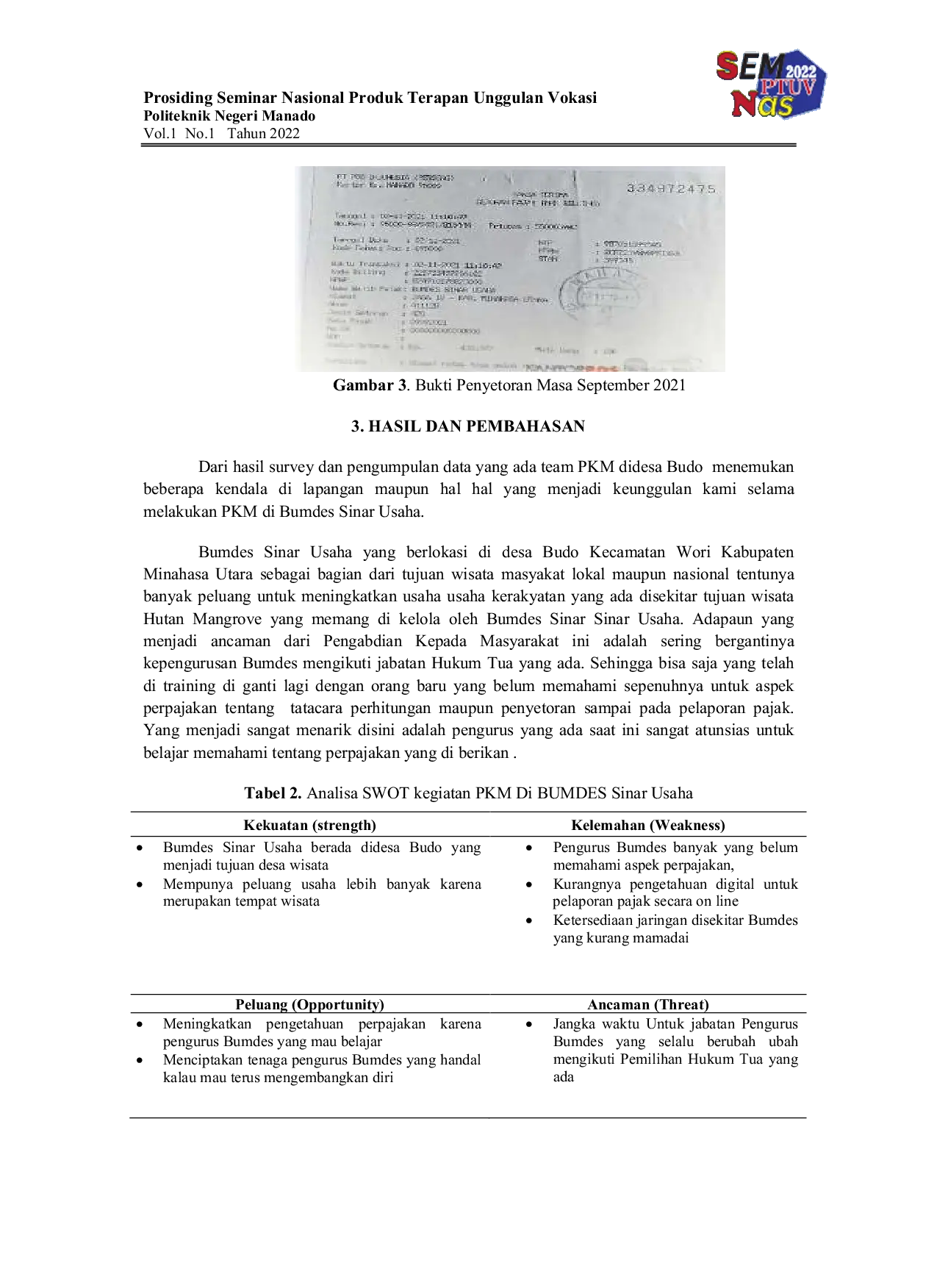 JURIS Aspek Perpajakan Pada Pajak Penghasilan Bumdes Sinar Usaha Desa Budo Kecamatan Wori Kabupaten Minahasa Utara