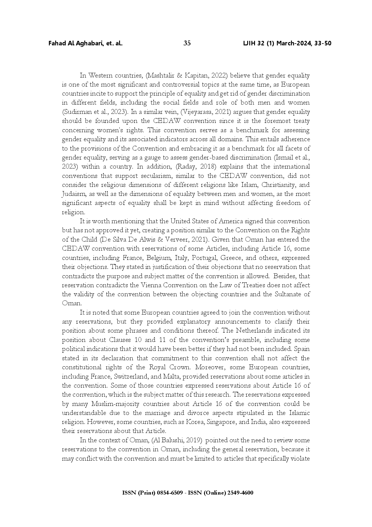 juris Rights of women in the establishment and dissolution of marriage in Oman between CEDAW and sharia perspective