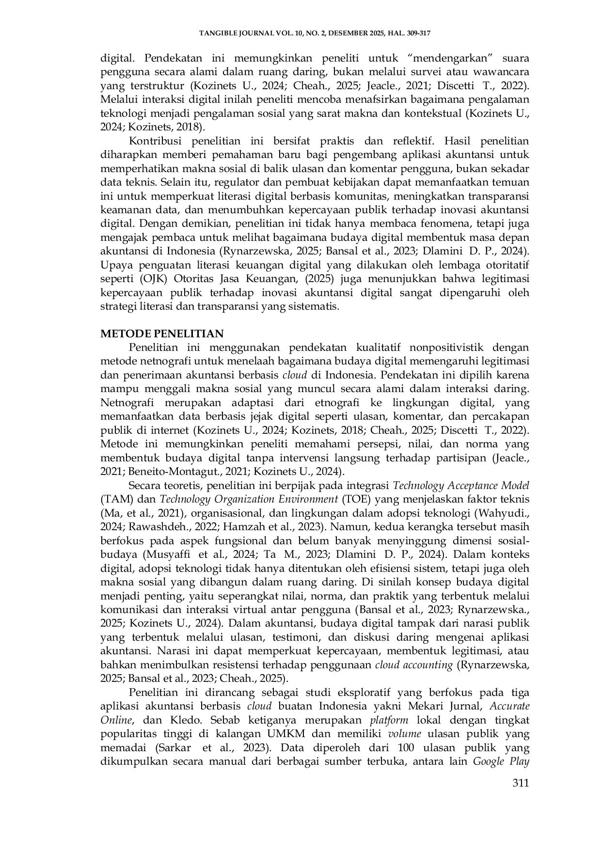 JURIS Budaya Digital Dalam Adopsi Akuntansi Berbasis Cloud Pendekatan Netnografi