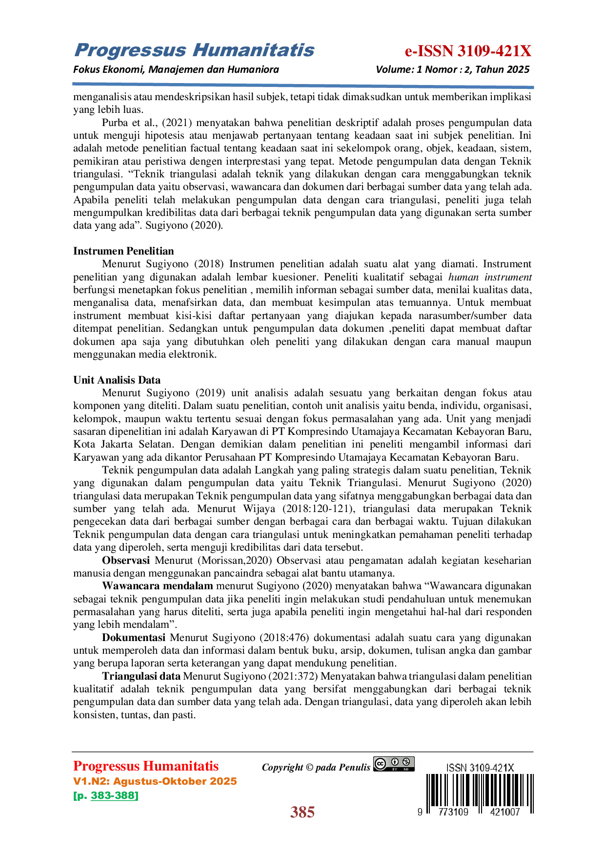 JURIS Analisis Komitmen Gaya Kepemimpinan dan Motivasi Kerja Karyawan PT Kompresindo Utamajaya di Jakarta Selatan