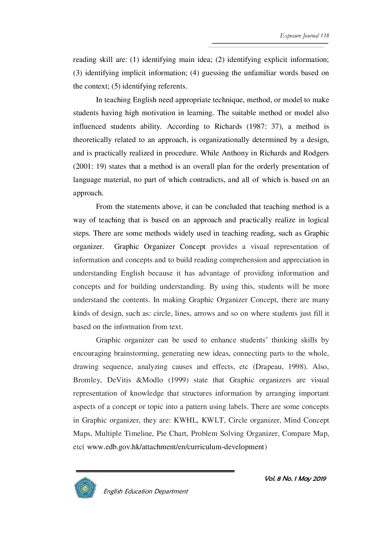 JURIS THE EFFECTIVENESS OF USING GRAPHIC ORGANIZER CONCEPT ON STUDENTS READING SKILL