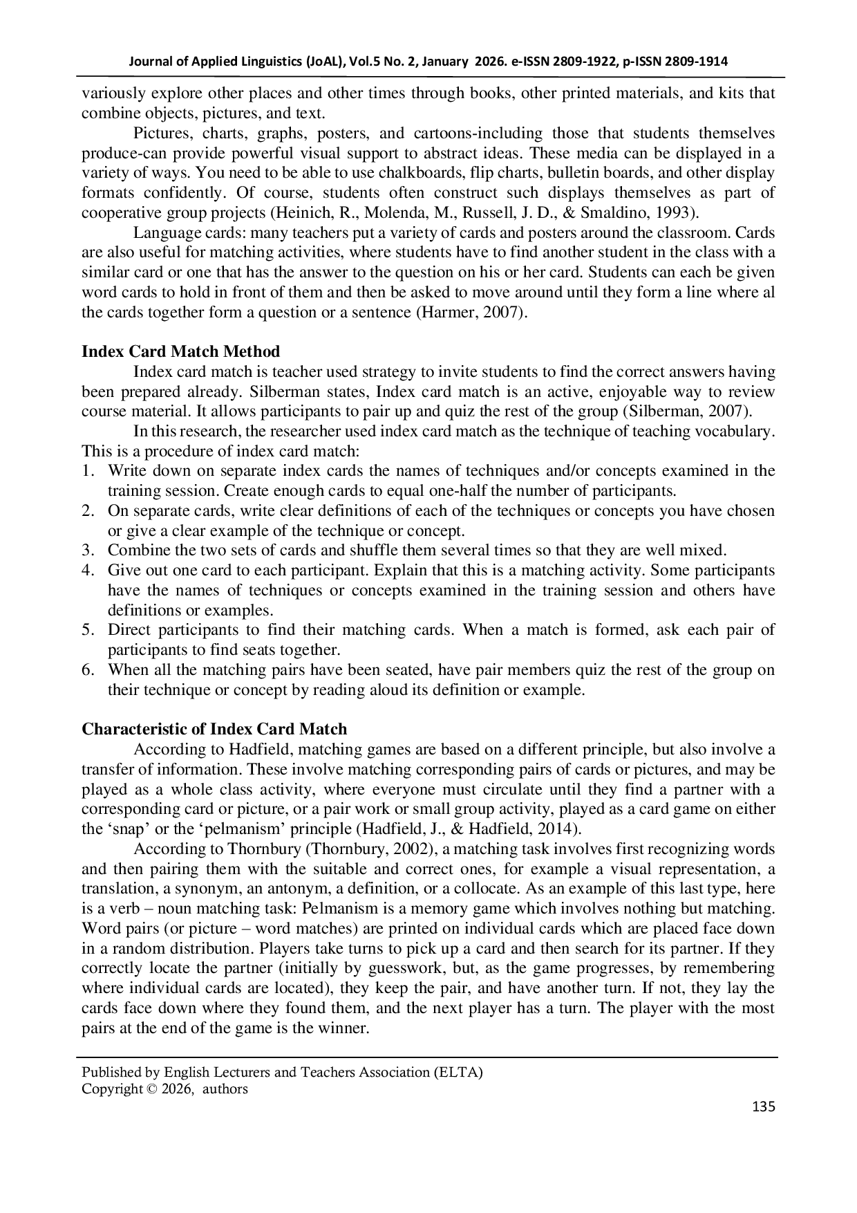 JURIS Using Index Card Match to Improve Twelfth Grade Cadets Reading Comprehension A Classroom Action Research at Poltekpel Malahayati Aceh