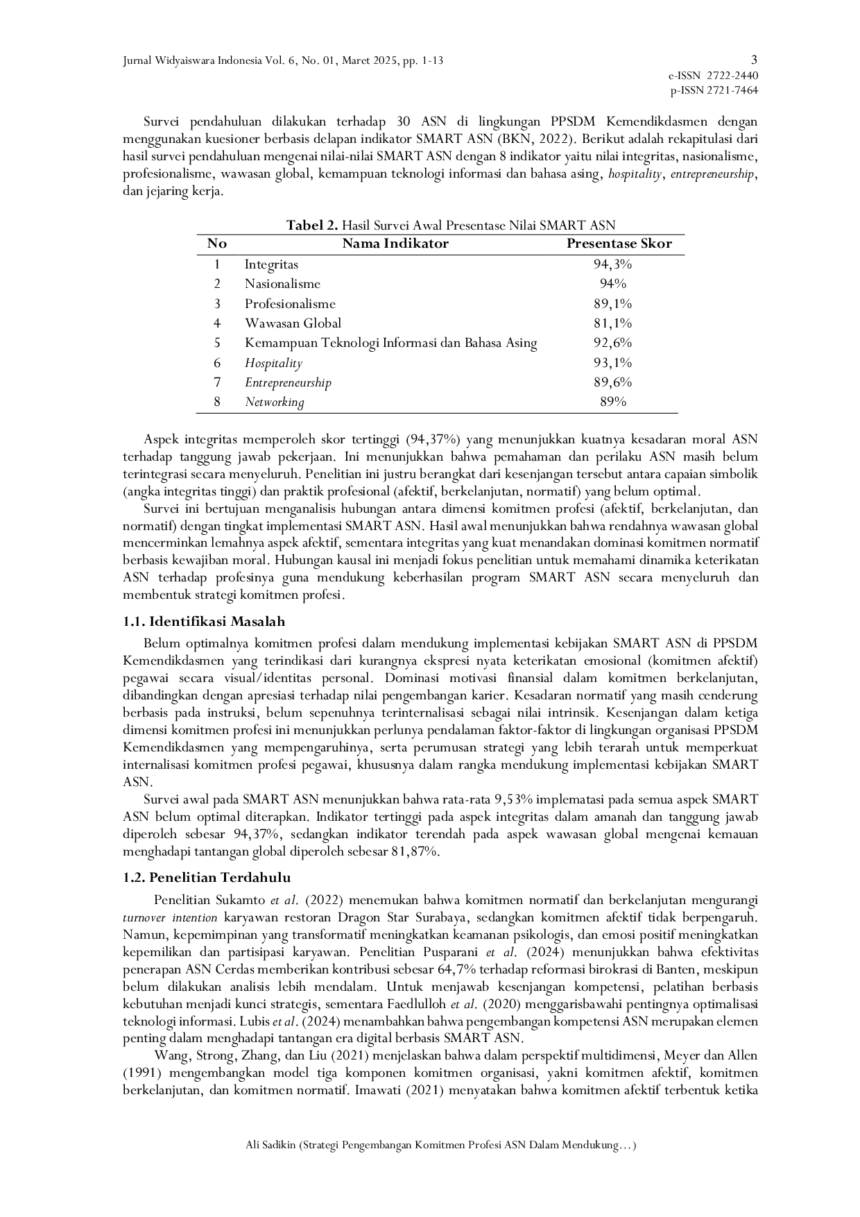 JURIS Strategi Pengembangan Komitmen Profesi ASN dalam Mendukung SMART ASN di PPSDM Kemendikdasmen