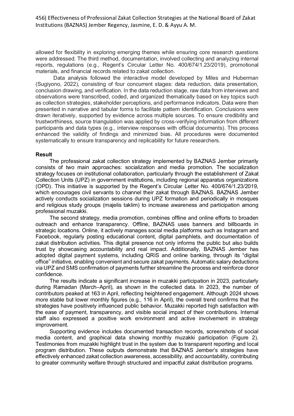 JURIS Effectiveness of Professional Zakat Collection Strategies at the National Board of Zakat Institutions BAZNAS Jember Regency