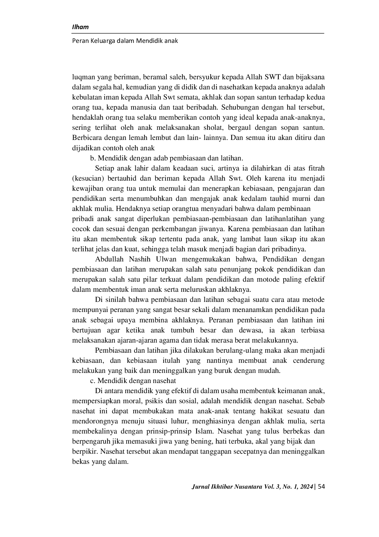 JURIS Peran Keluarga dalam Mendidik Anak di Era Millenial