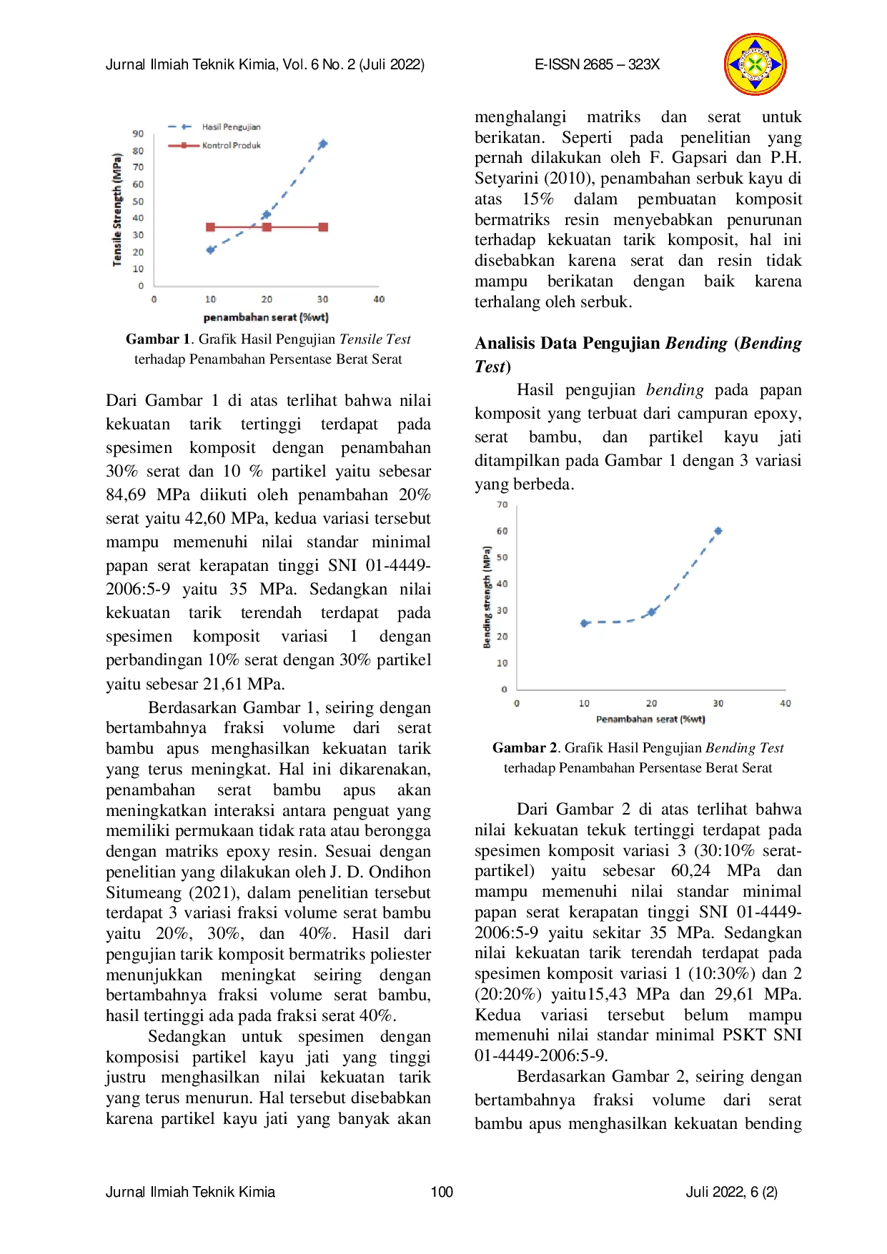 JURIS Sintesis Papan Komposit Serat Bambu Apus dan Serbuk Kayu Jati dengan Metode Hot Press untuk Aplikasi Door Trim Mobil