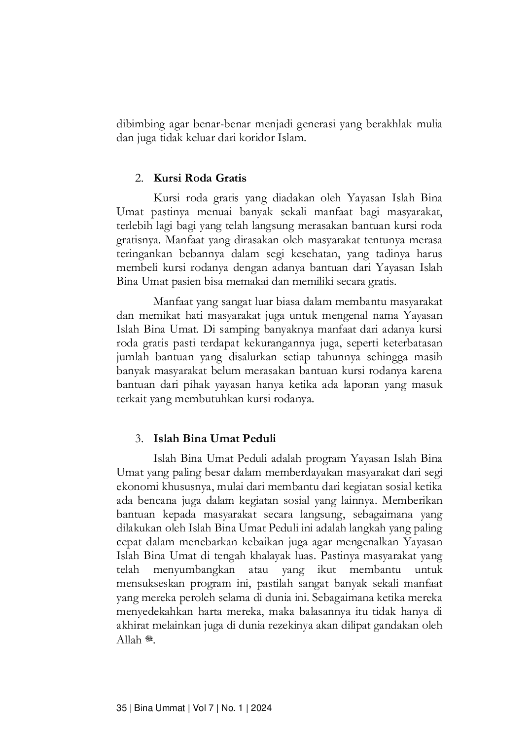 JURIS Strategi Pemberdayaan Yayasan Islah Bina Umat Terhadap Yatim Dan Dhuafa