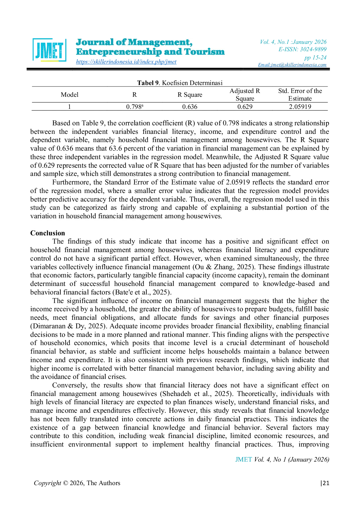 JURIS The Influence of Financial Literacy Income and Spending Control on Household Financial Management among Housewives in Rural Indonesia