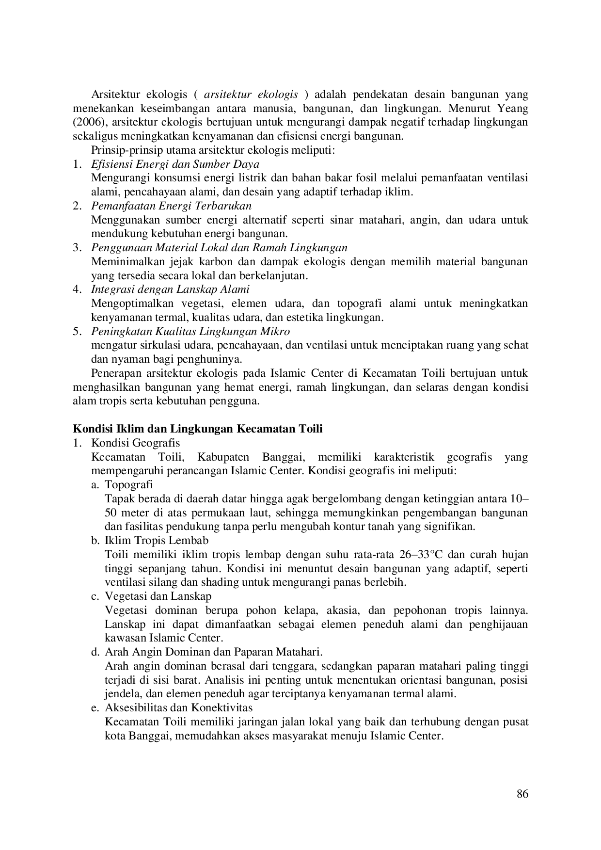 JURIS Perencanaan Islamic Center Di Kecamatan Toili Dengan Pendekatan Arsitektur Ekologis