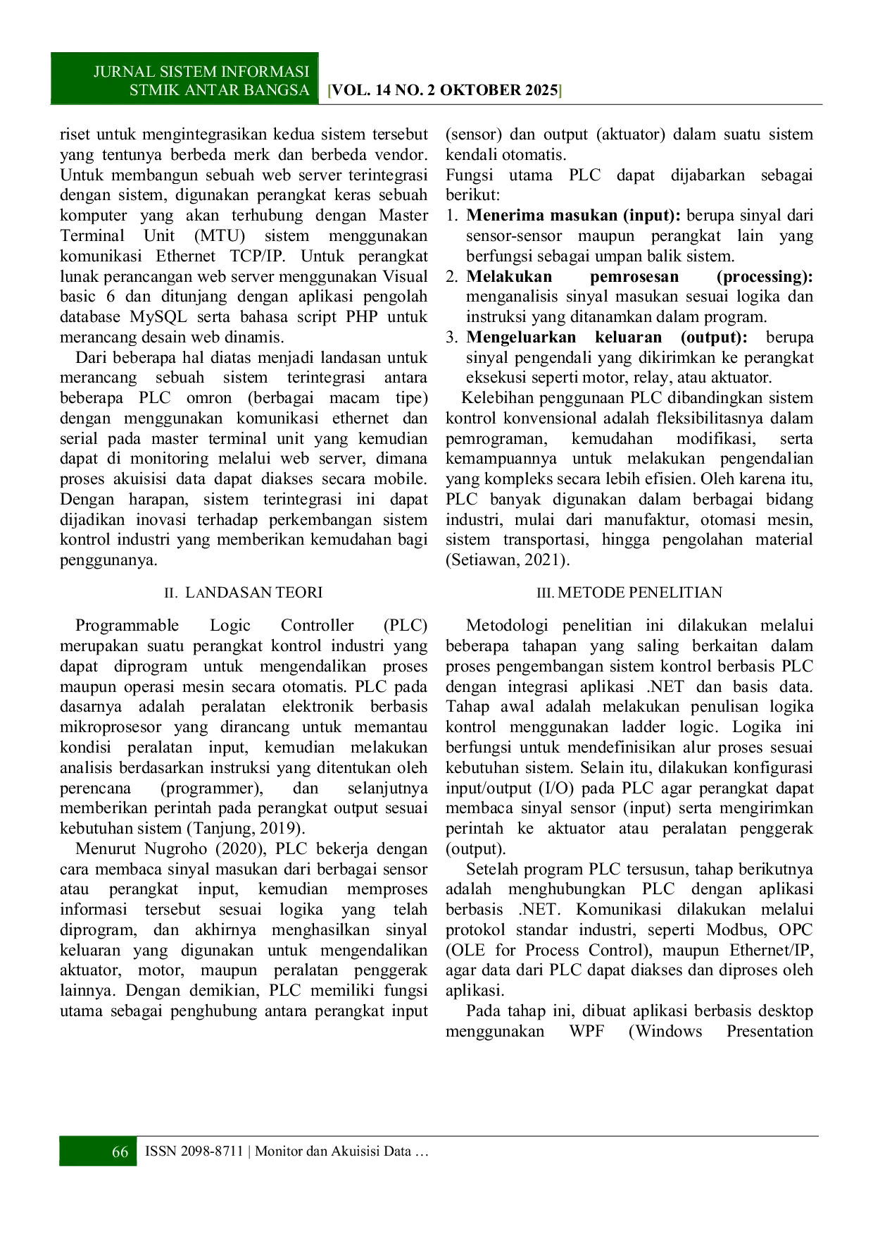 JURIS Monitor Dan Akuisisi Data Plc Dan Sensor Menggunakan Platform Net Monitor Dan Akuisisi Data Plc Dan Sensor Menggunakan Platform Net