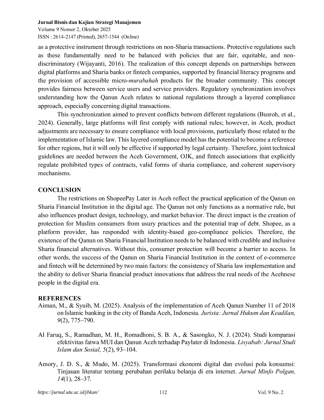 JURIS ShopeePay Later Restrictions in Aceh A Study of Qanun No 11 of 2018 and Consumer Protection