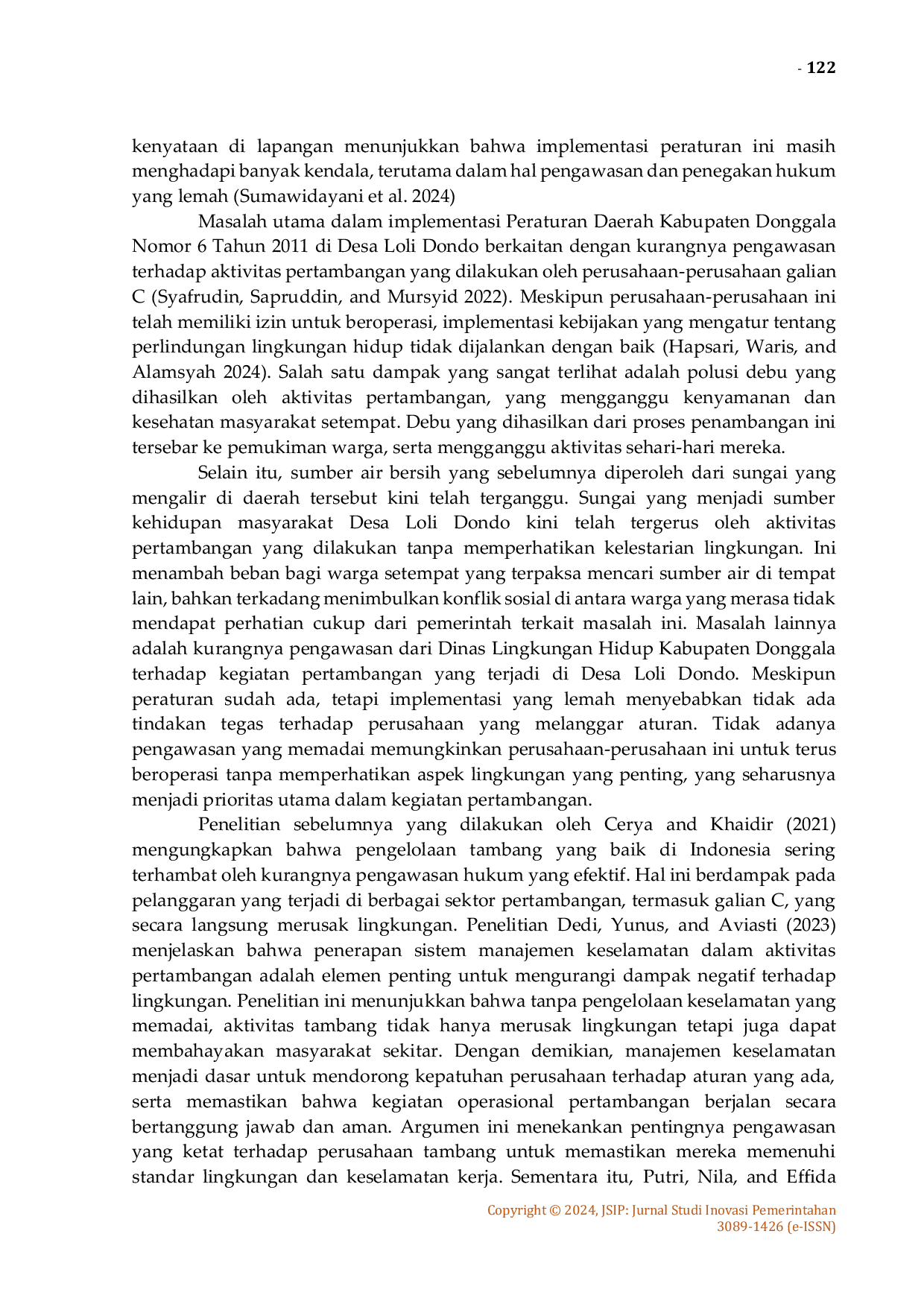 JURIS Implementasi Peraturan Daerah Kabupaten Donggala di Desa Loli Dondo Kecamatan Banawa Kabupaten Donggala