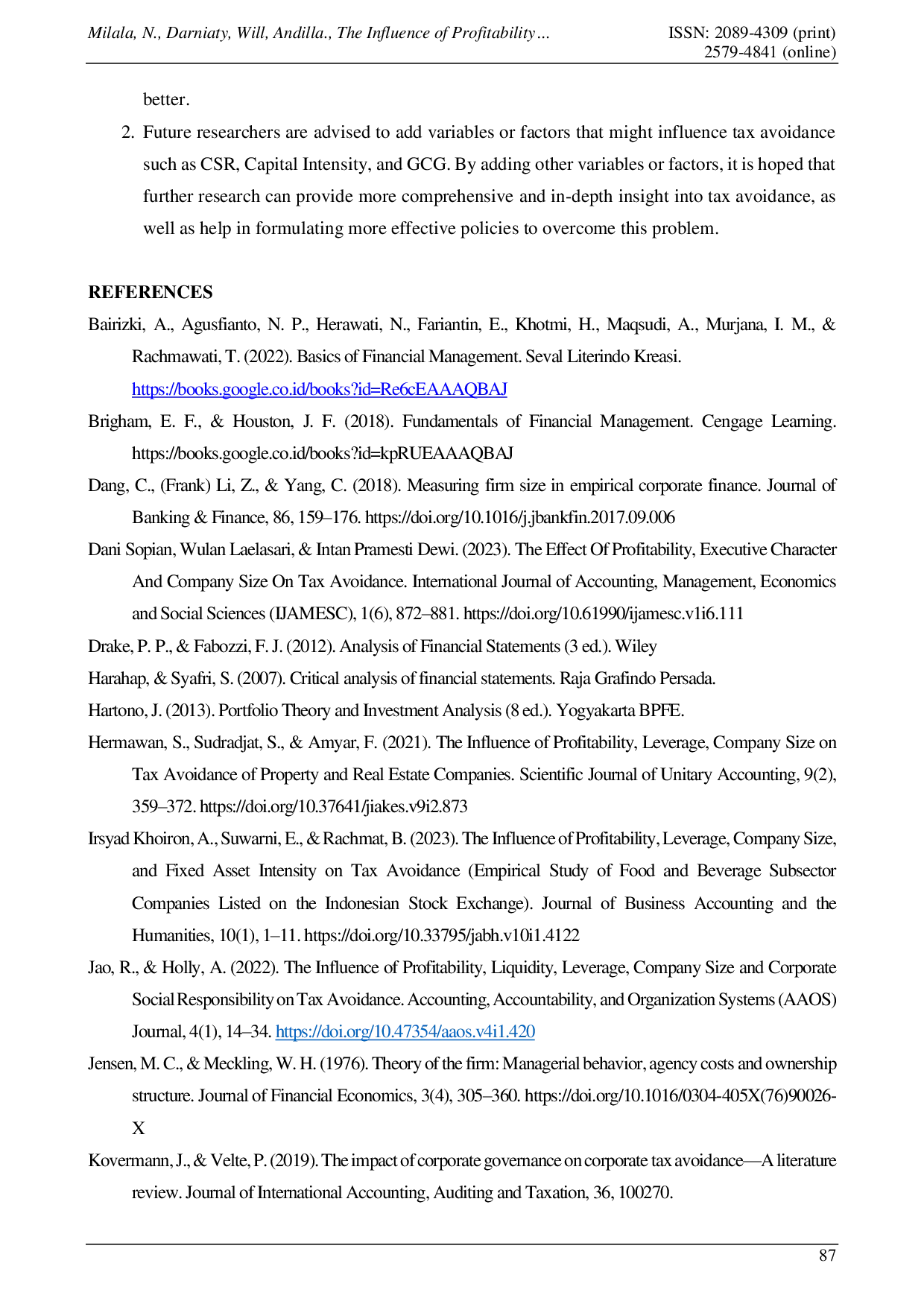 JURIS The Influence of Profitability Leverage and Company Size on Tax Avoidance in Energy Sector Companies