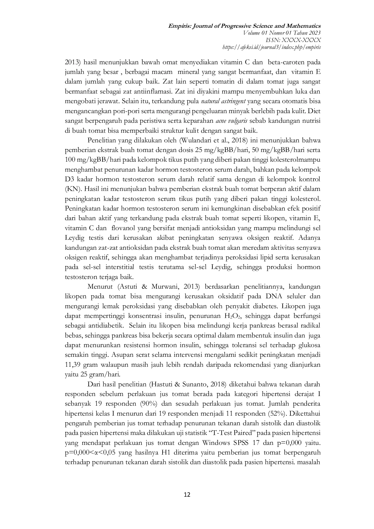 JURIS KHASIAT BUAH TOMAT Solanum lycopersicum BERPOTENSI SEBAGAI OBAT BERBAGAI JENIS PENYAKIT