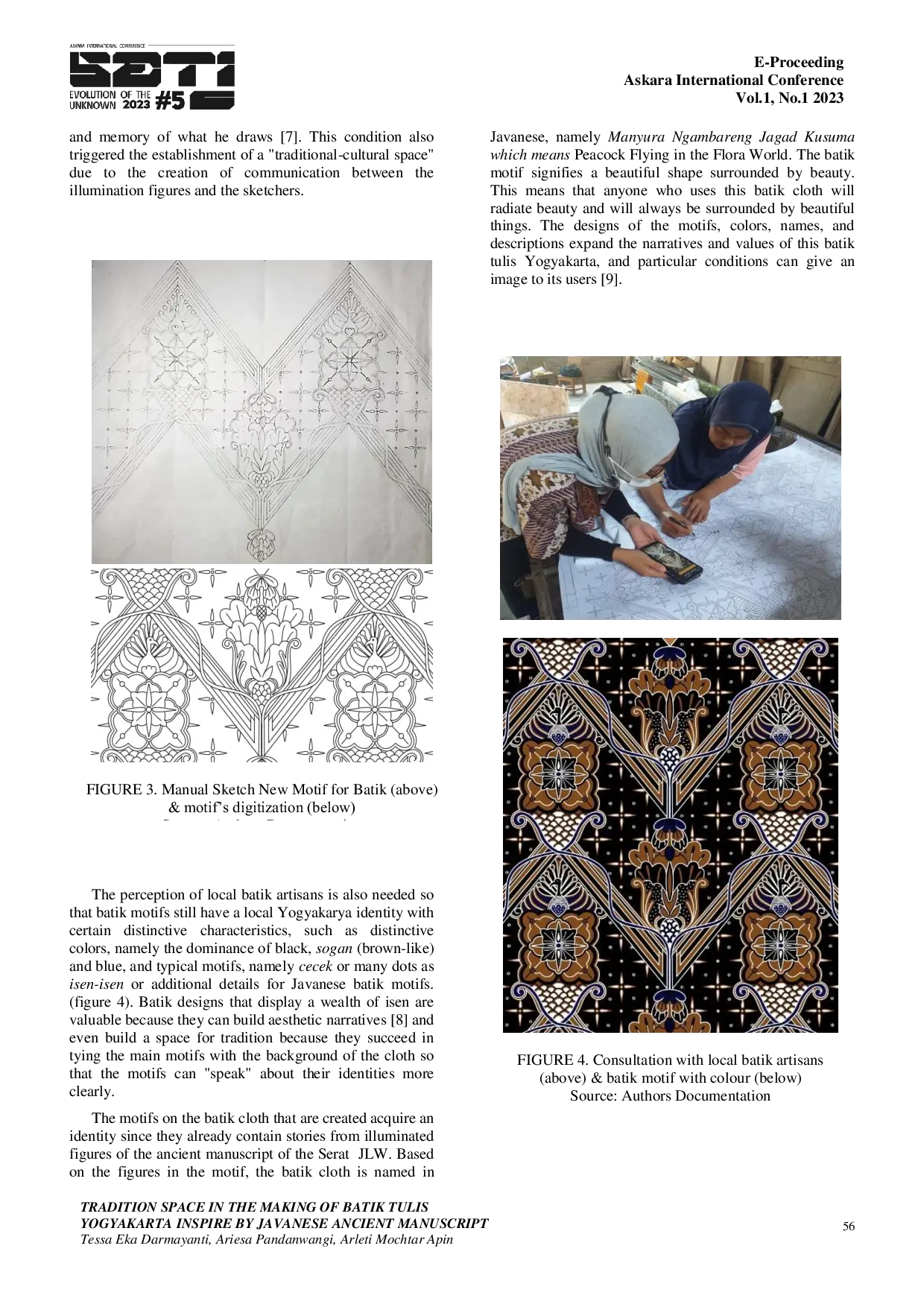 JURIS Tradition Space in the Making of Batik Tulis Yogyakarta Inspire by Javanese Ancient Manuscript