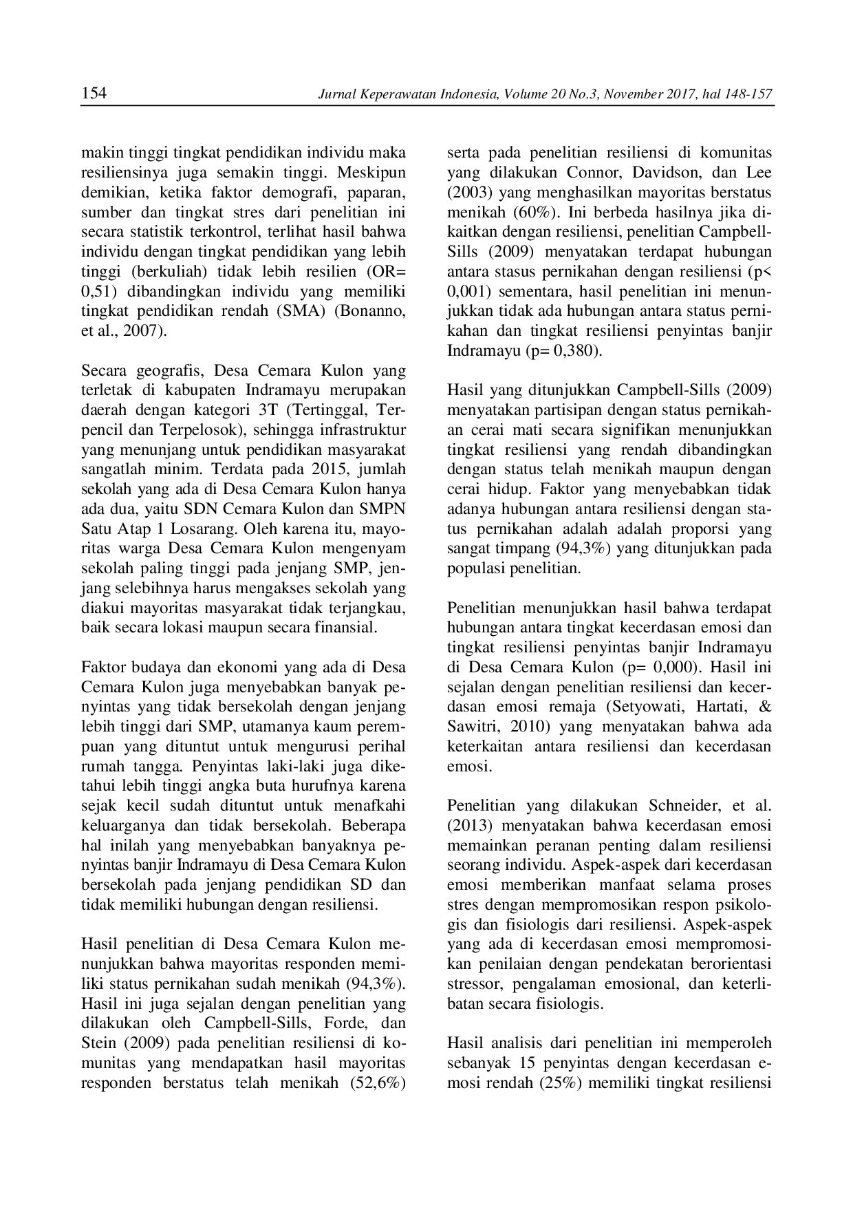 juris Hubungan Kecerdasan Emosi Dengan Resiliensi Penyintas Banjir