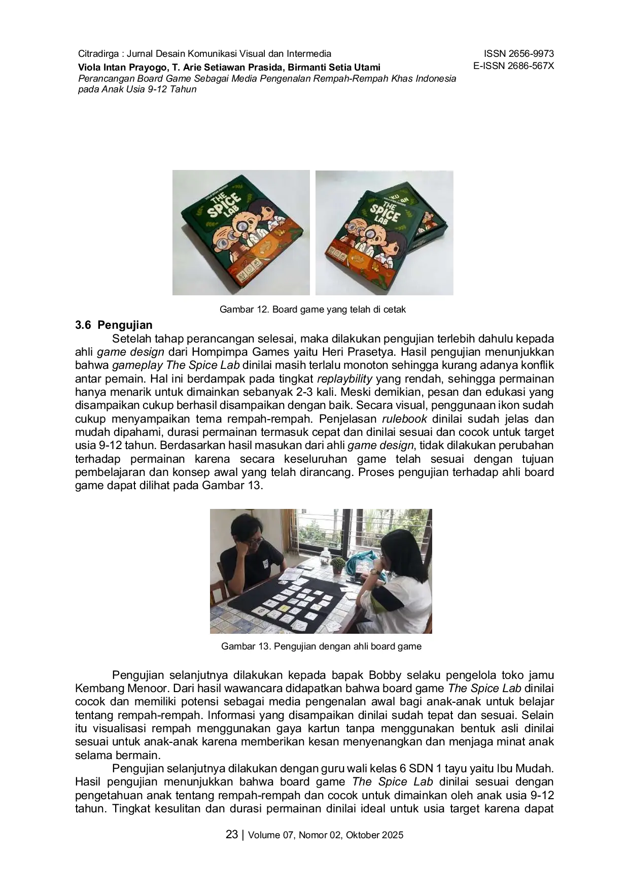 JURIS Perancangan Board Game Sebagai Media Pengenalan Rempah rempah Khas Indonesia Pada Anak Usia 9 12 Tahun