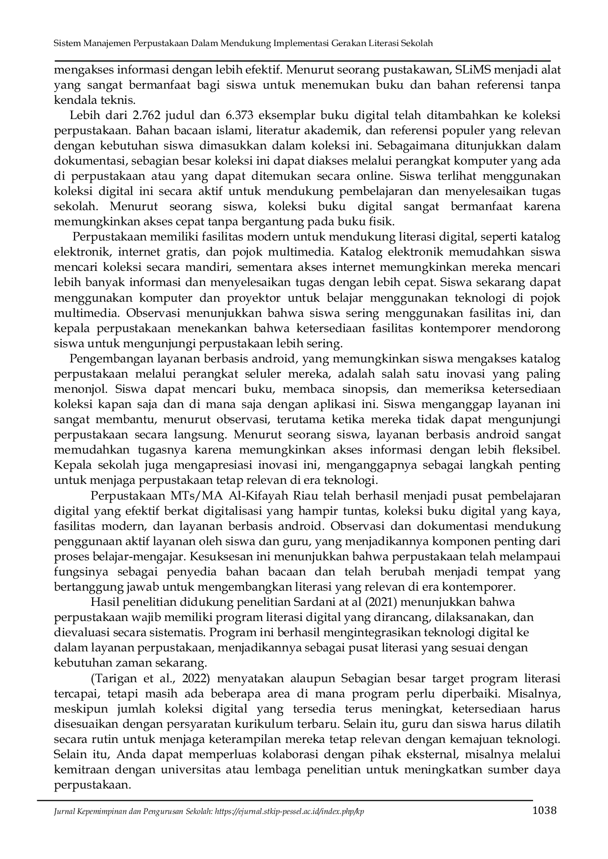 JURIS Sistem Manajemen Perpustakaan Dalam Mendukung Implementasi Gerakan Literasi Sekolah