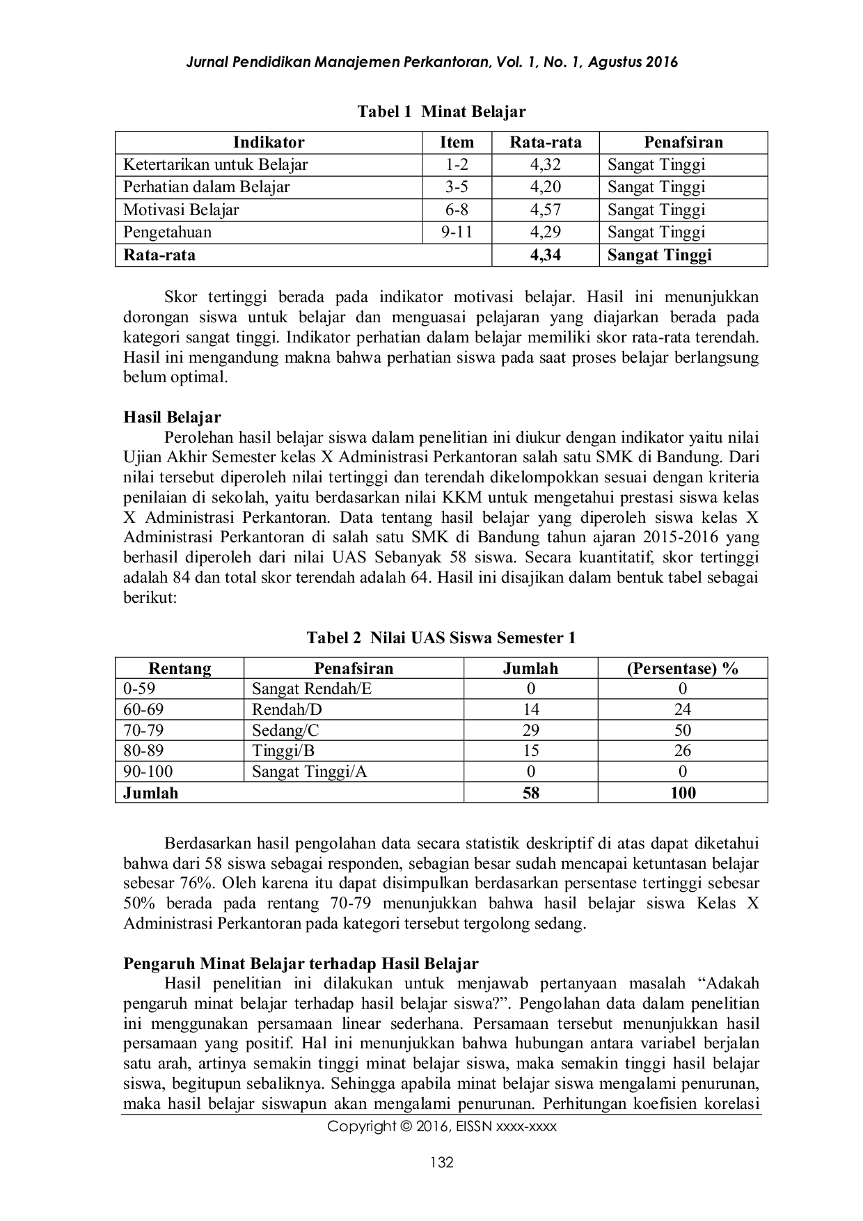 JURIS Minat Belajar Sebagai Determinan Hasil Belajar Siswa