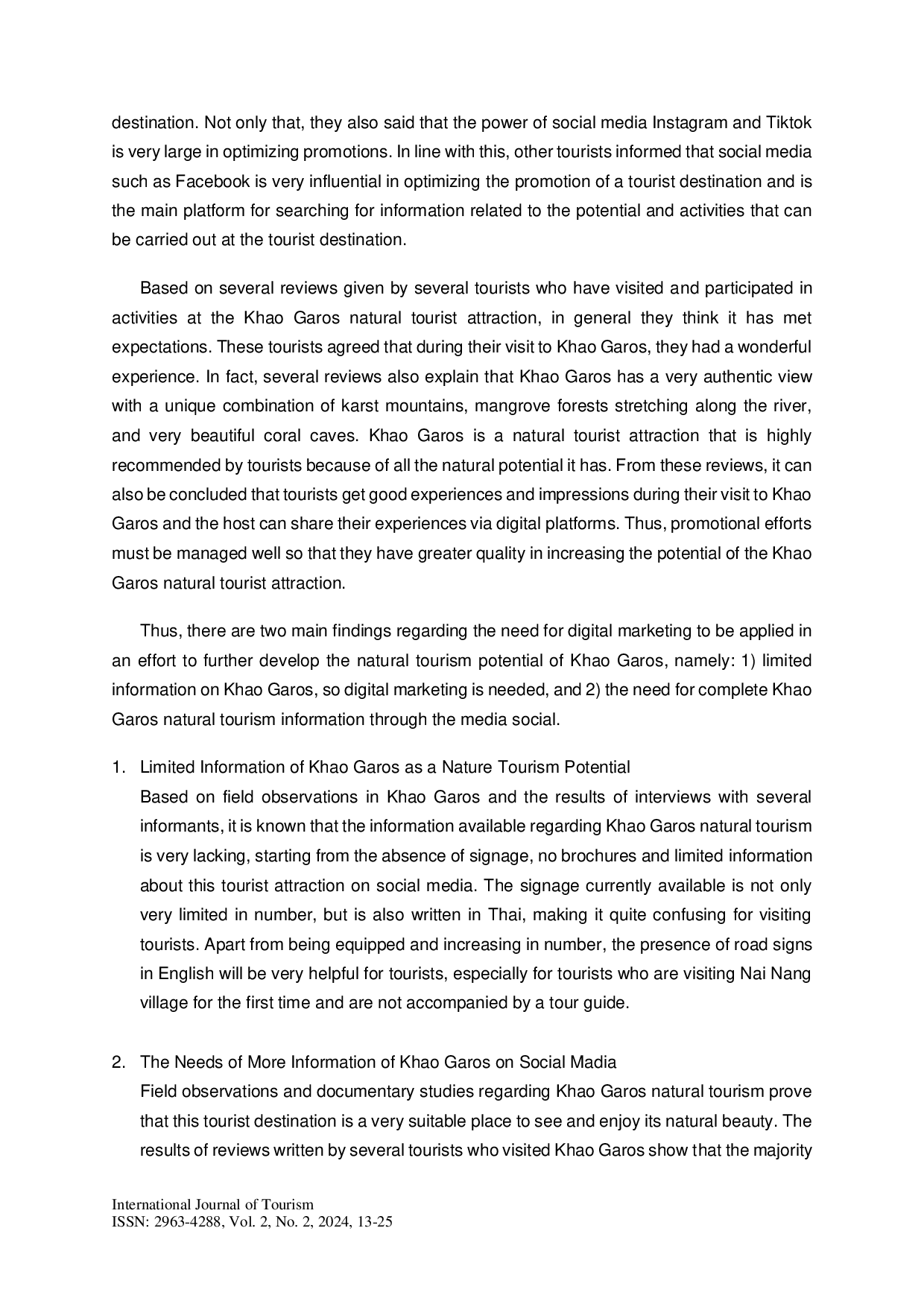 JURIS Application of Digital Marketing in Developing Khao Garos Natural Tourism Potential in Krabi Thailand