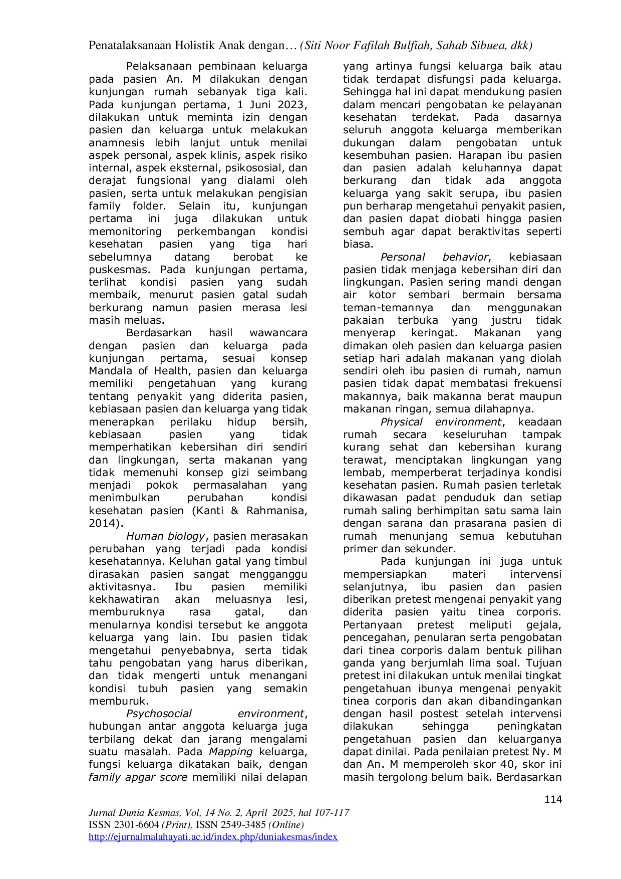 JURIS Penatalaksanaan Holistik Anak Dengan Tinea Corporis Dan Obesitas Melalui Pendekatan Kedokteran Keluarga