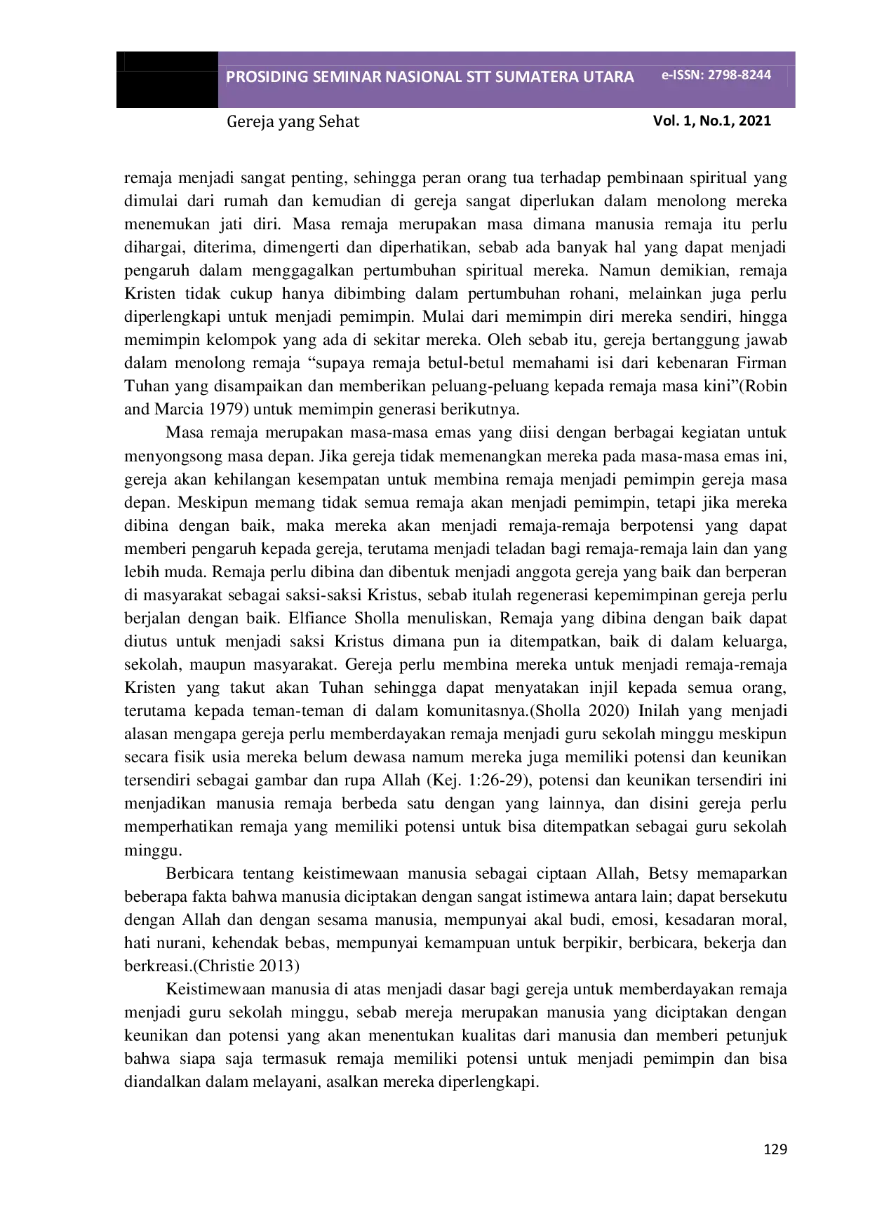 JURIS Memberdayakan Remaja Gereja dalam Pelayanan Sekolah Minggu