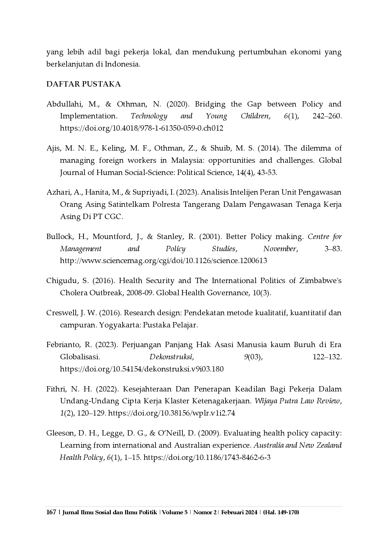 juris Gap Implementasi Dalam Kebijakan Publik Studi Kasus Implementasi Kebijakan Perpu Nomor 2 Tahun 2022 Klaster Ketenagakerjaan Tentang Pemanfaatan Pekerja Asing