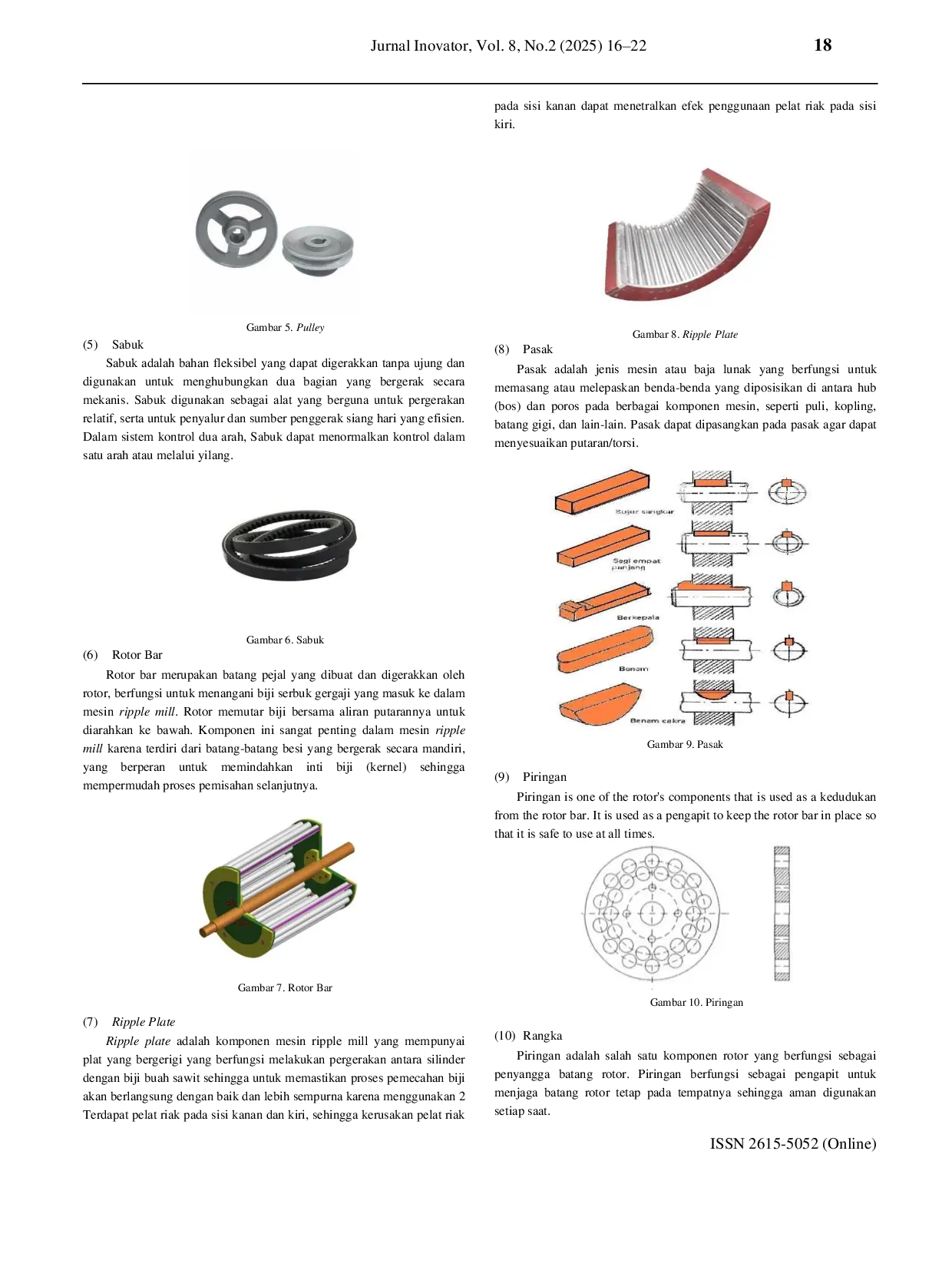 JURIS Perencanaan Mesin Ripple Mill Pada Stasiun Pengolahan Biji Kelapa Sawit Dengan Kapasitas 6 Ton Jam