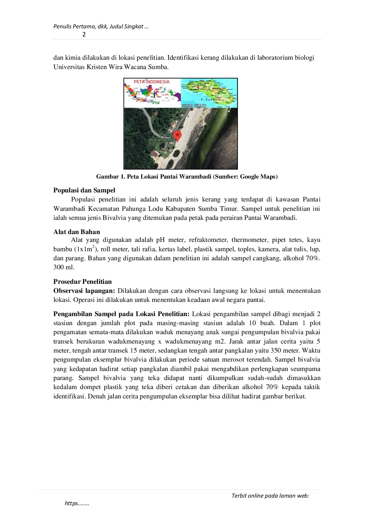 JURIS Keanekaragaman Bivalvia di Pantai Warambadi Kecamatan Pahunga Lodu Sebagai Media Pembelajaran Poster