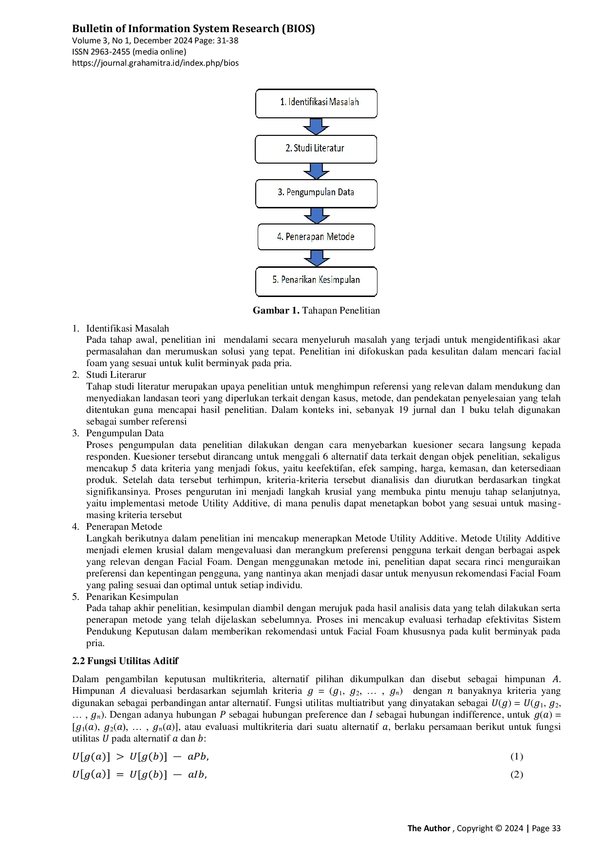 JURIS Sistem Pendukung Keputusan Memilih Facial Foam untuk Kulit Berminyak Pria dengan UTA