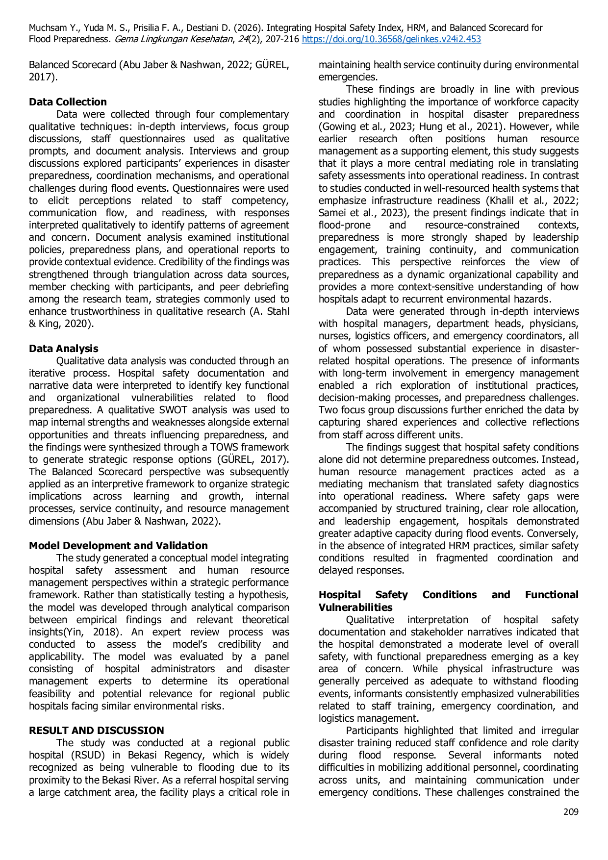 JURIS Integrating Hospital Safety Index and HRM to Enhance Disaster Preparedness