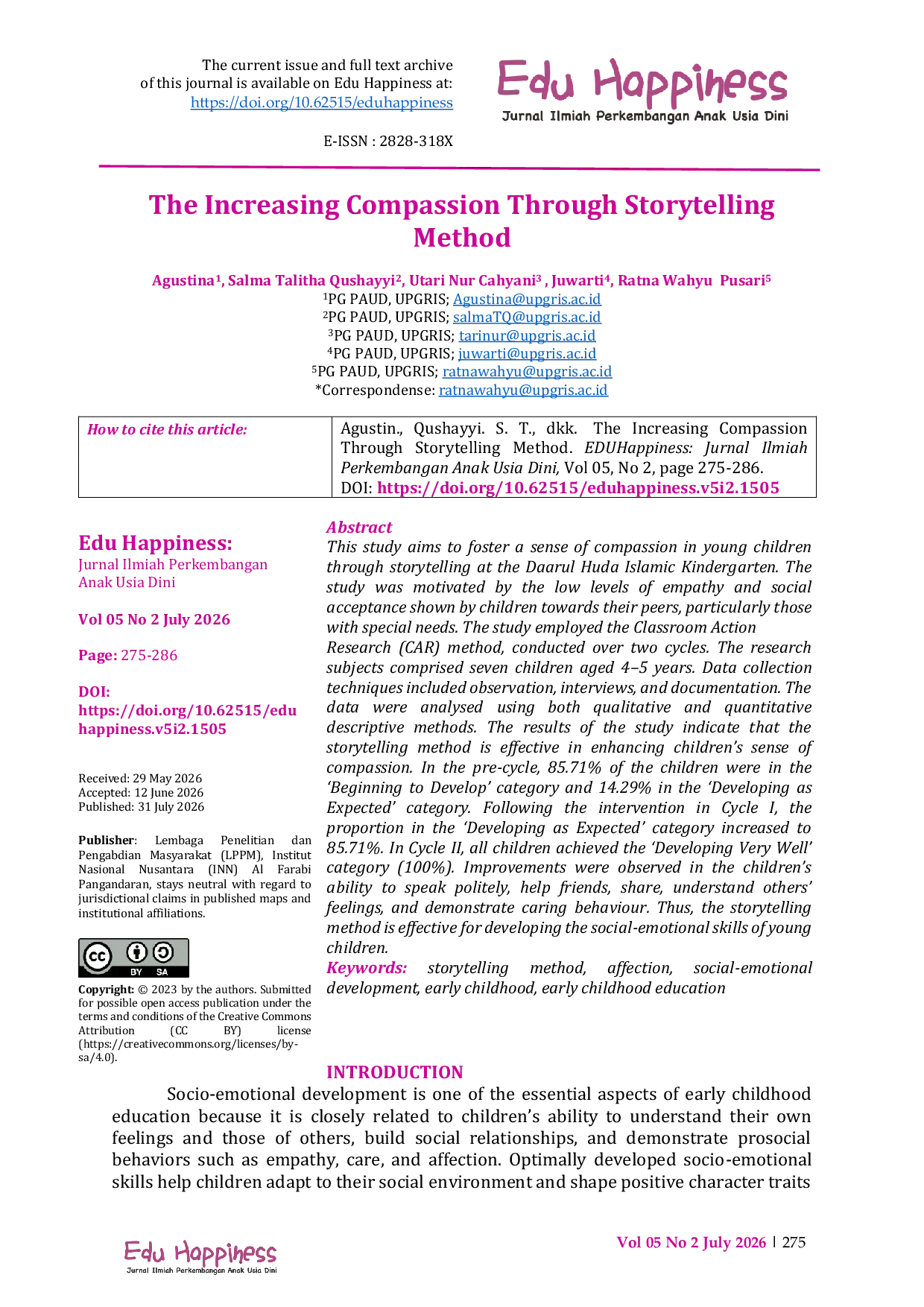 JURIS The Increasing Compassion Through Storytelling Method