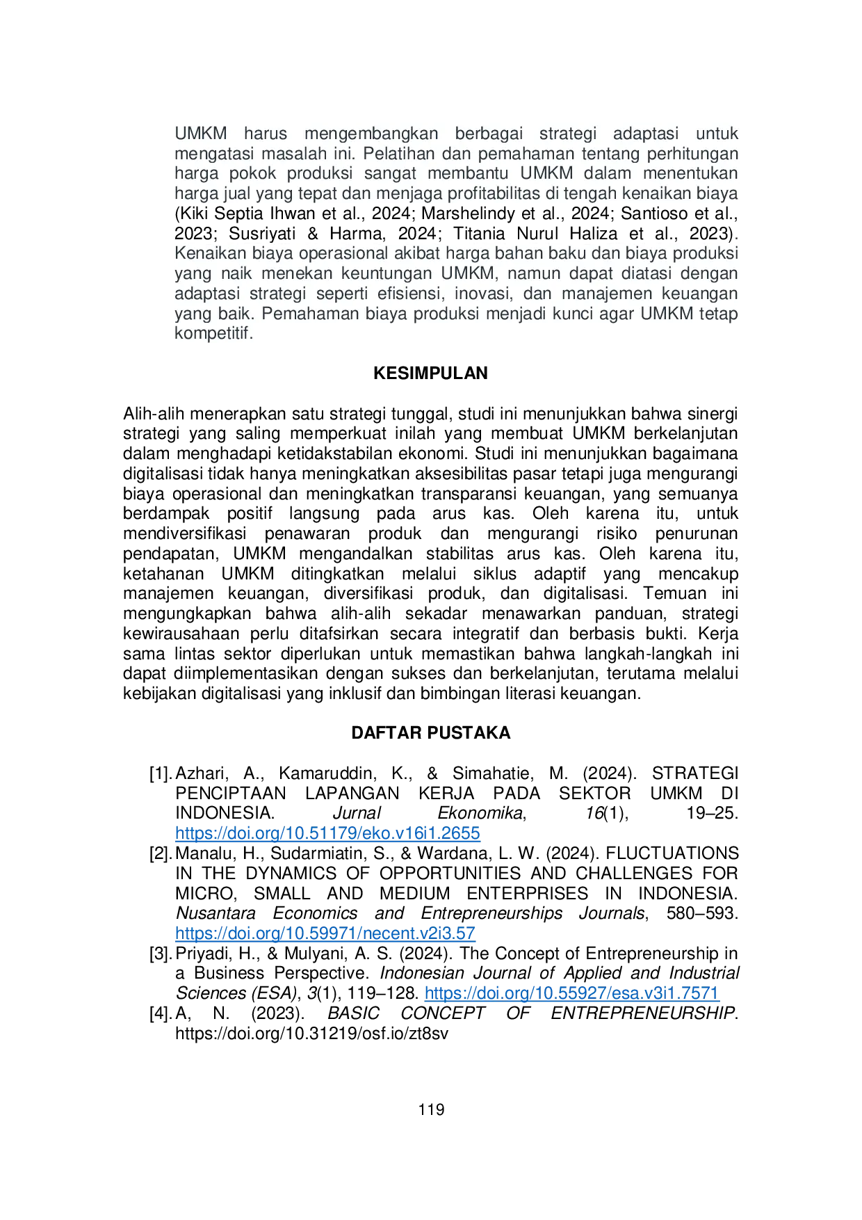 JURIS Entrepreneurial Strategies for Surviving Economic Uncertainty A Reflection on the Sustainability of MSMEs in Indonesia