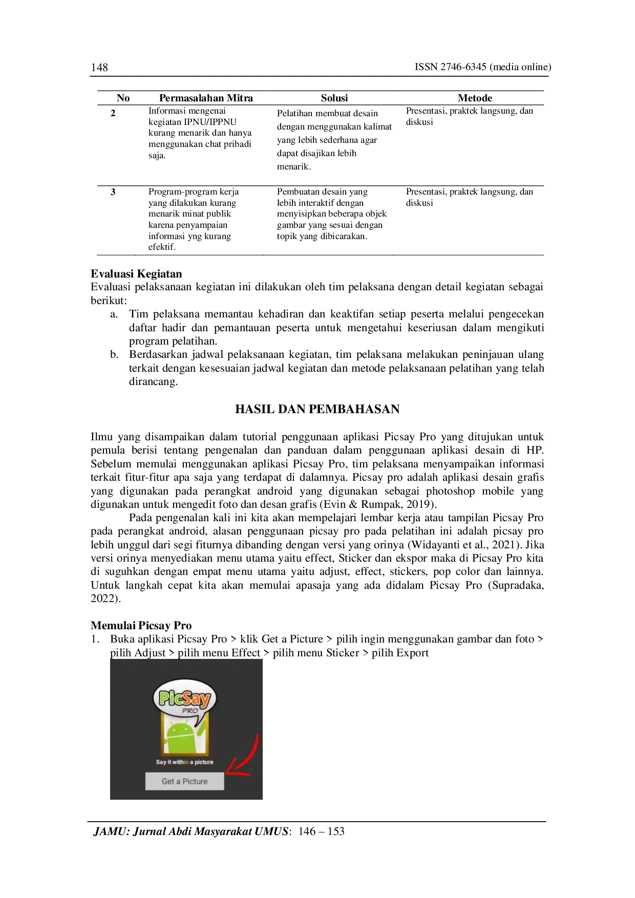 juris Pelatihan dan Bimbingan Desain Grafis pada Anggota IPNU IPPNU Desa Batursari untuk meningkatkan Kualitas SDM