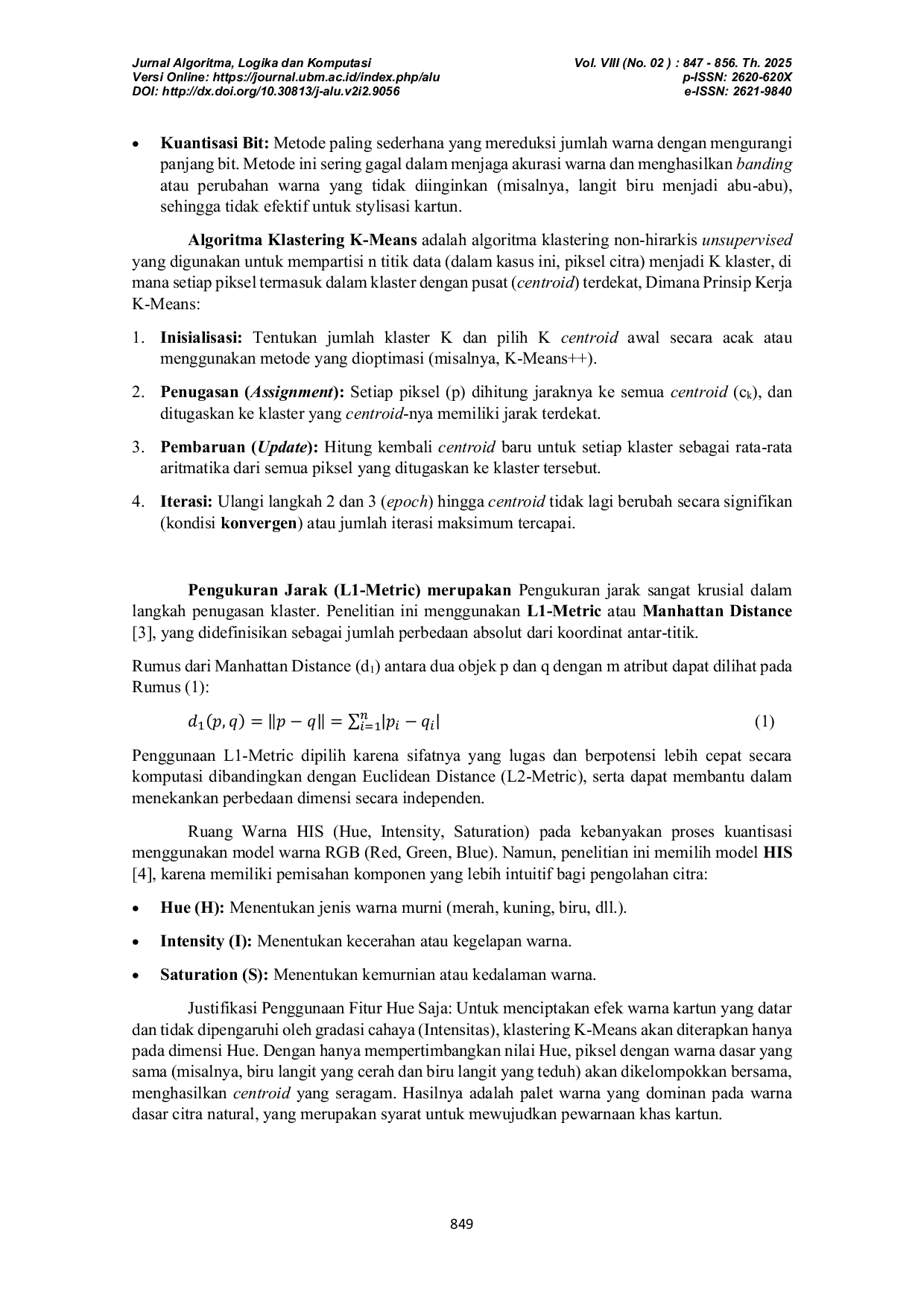 JURIS Kuantisasi Warna Kartun Dari Citra Natural Menggunakan K Means Klastering