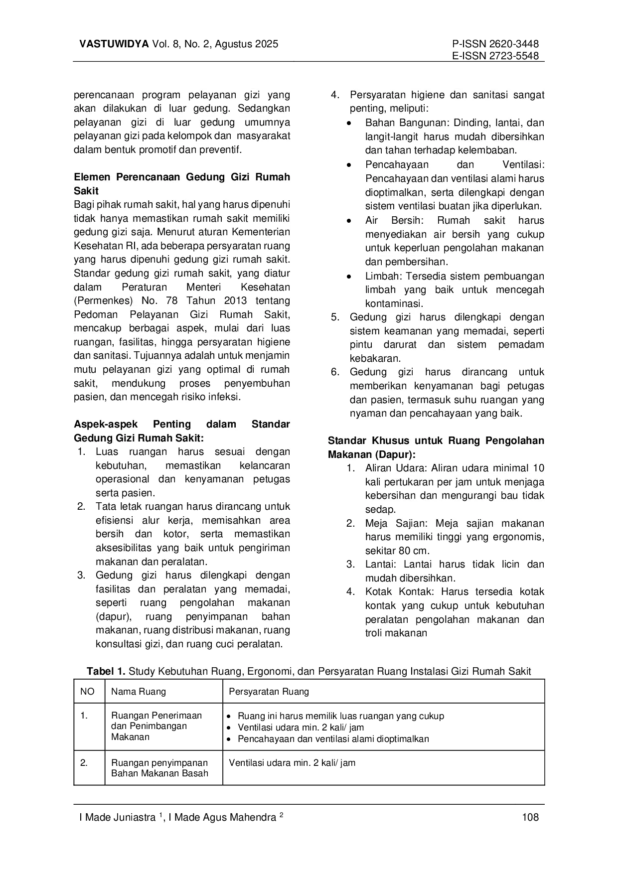 juris Perencanaan Fungsi Dan Ergonomi Gedung Gizi Rumah Sakit Gema Santhi Nusa Penida Klungkung