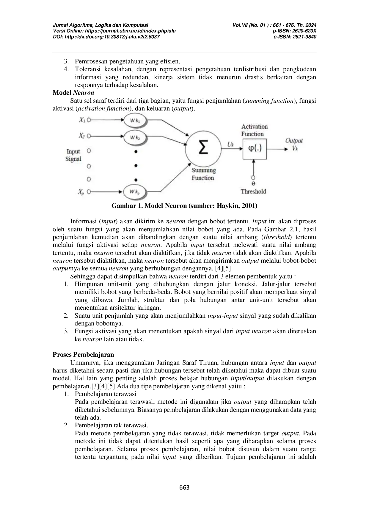 JURIS Prediksi Kebangkrutan Menggunakan Jaringan Saraf Buatan