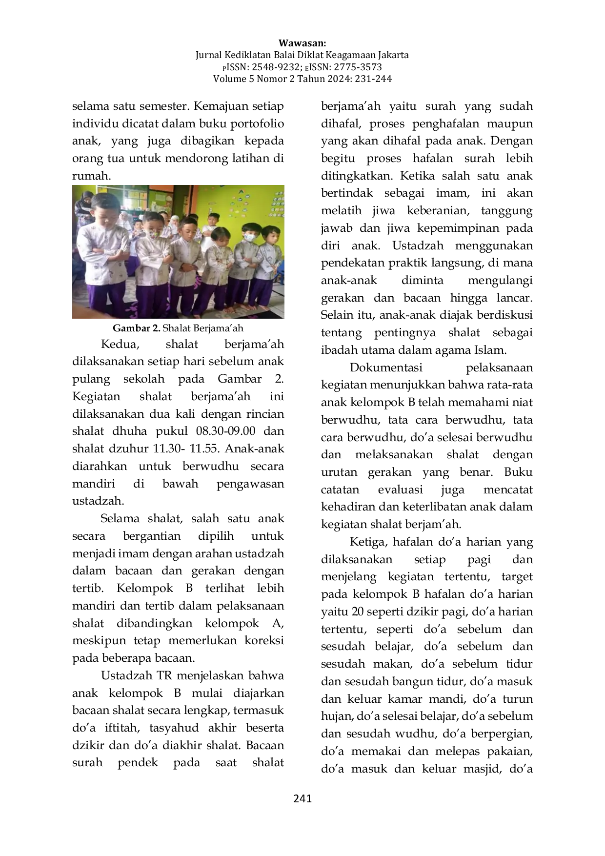 JURIS Program Layanan Belajar Keagamaan dalam Meningkatkan Spiritualitas Anak Sejak Dini