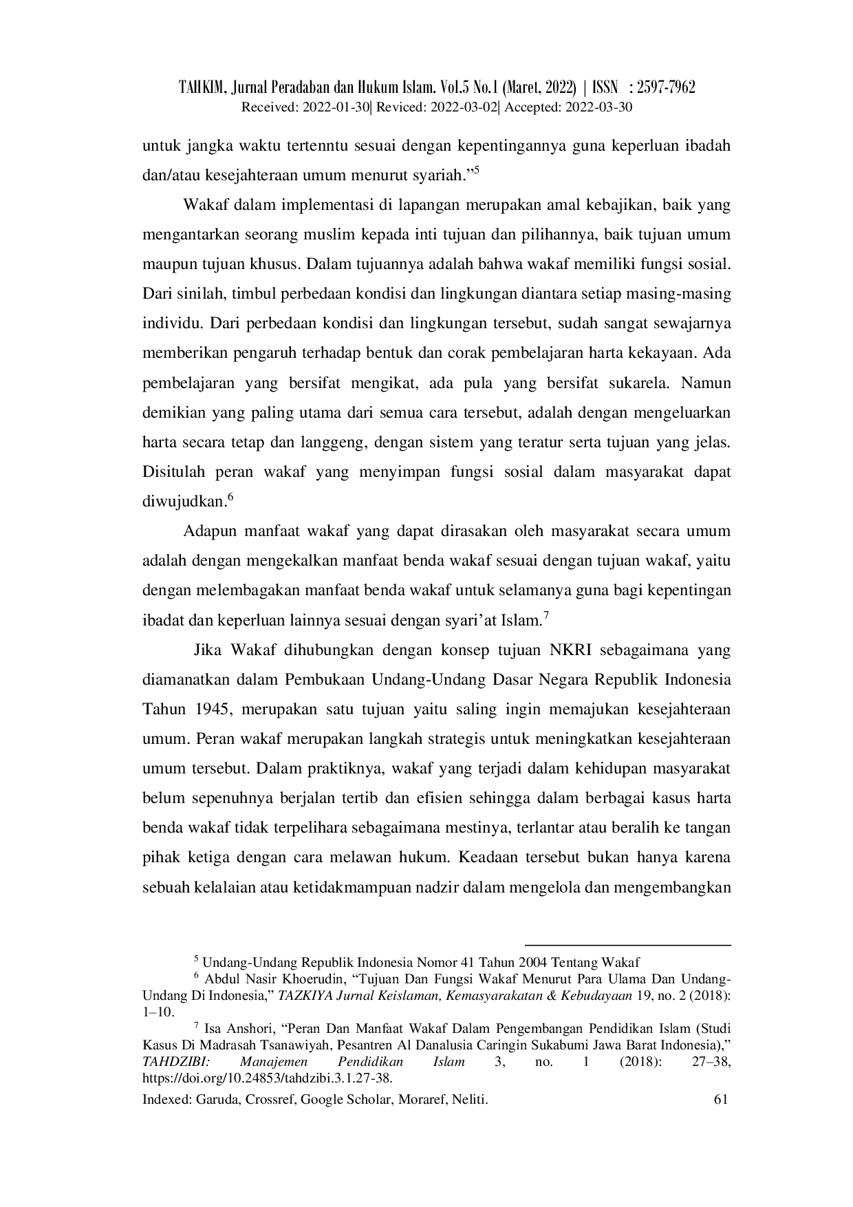 JURIS Urgensi Pencatatan Wakaf Menurut Hukum Positif